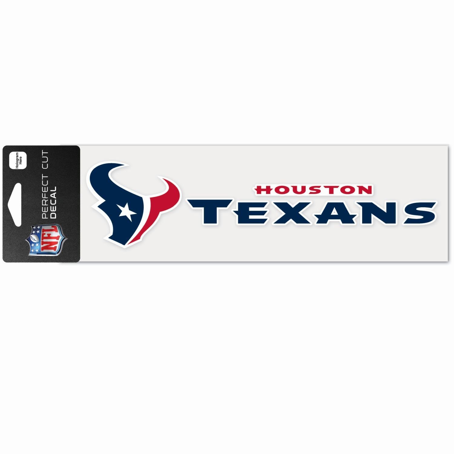 Aufkleber Texans Perfect Houston NFL Cut Wanddekoobjekt WinCraft 8x25cm