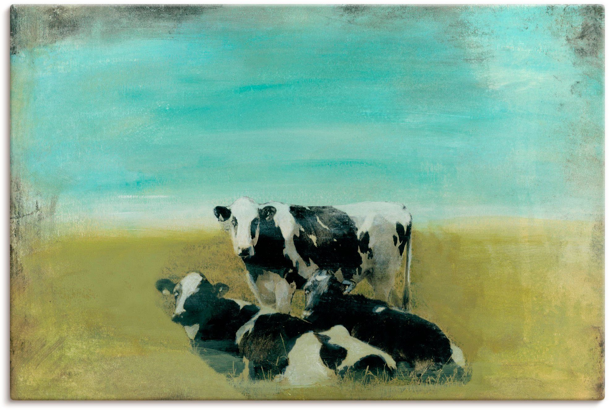 Artland Wandbild Kühe auf der Weide III, Haustiere (1 St), als Alubild, Leinwandbild, Wandaufkleber oder Poster in versch. Größen