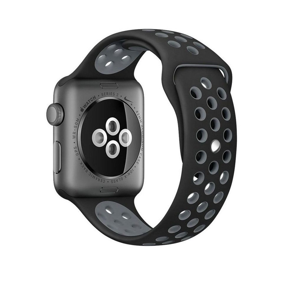 König Design Smartwatch-Armband Apple Watch Series 1/2/3/4/5/102 40-38 mm, Apple  Watch Series 1 / 2 / 3 / 4 / 5 / 102 40-38 mm Ersatz Sportarmband Schwarz