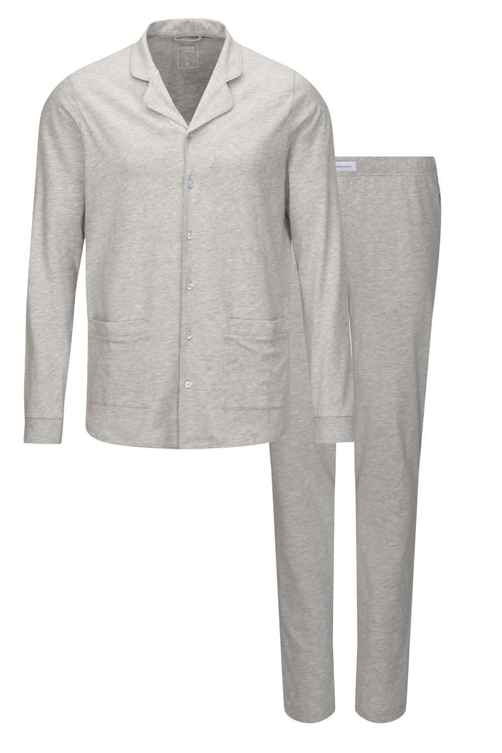 seidensticker Pyjama Pyjama Jacket Style 100008 silvergrey melange