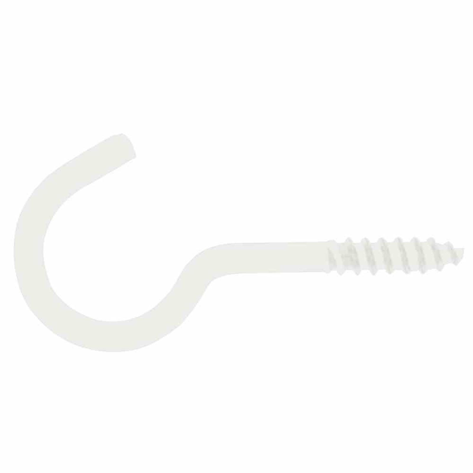 HSI Deckenhaken SB Schraubhaken 2,3x30mm gebogen, weiß, Inhalt: 4 Stück