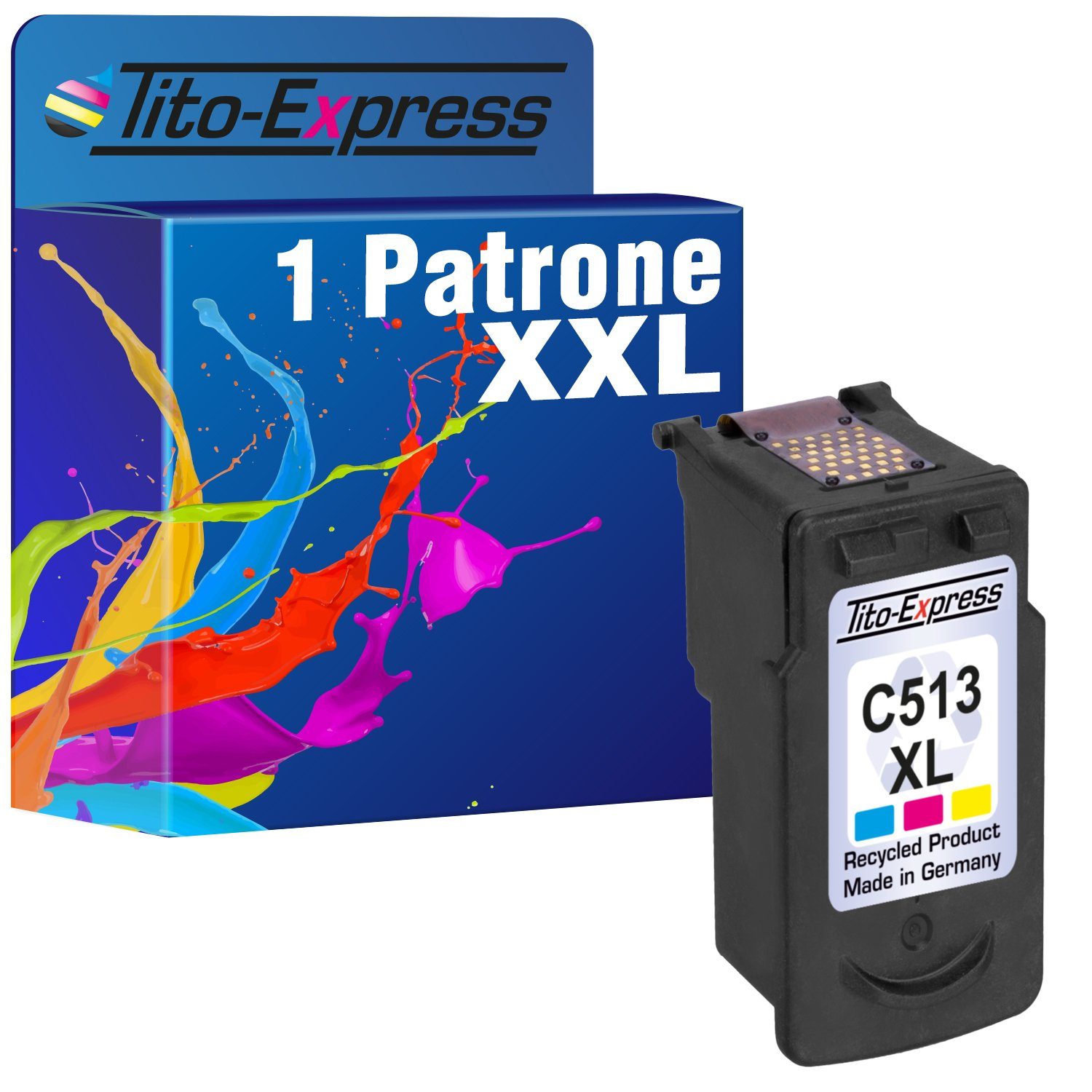 Tito-Express ersetzt Canon CL-513XL CL 513XL CL513XL PG-512XL Black Tintenpatrone (für Pixma MP230 MP240 MP250 MP260 IP2700 MP499 MX340 MP-280-Series)