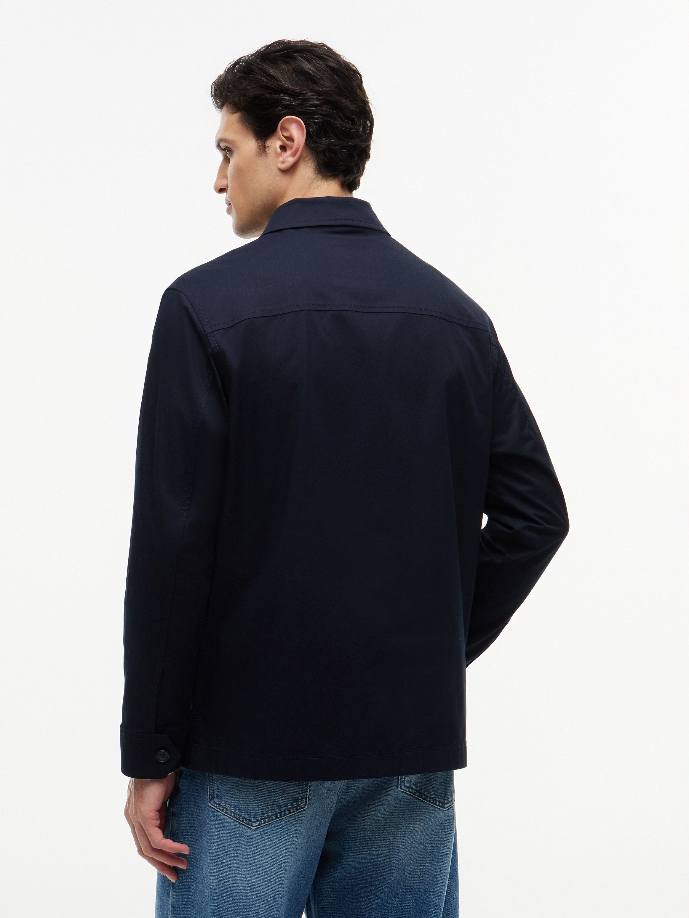 Tommy Hilfiger Hemdjacke COTTON BLEND SHIRT JACKET aus Baumwoll-Mix, Regular Fit