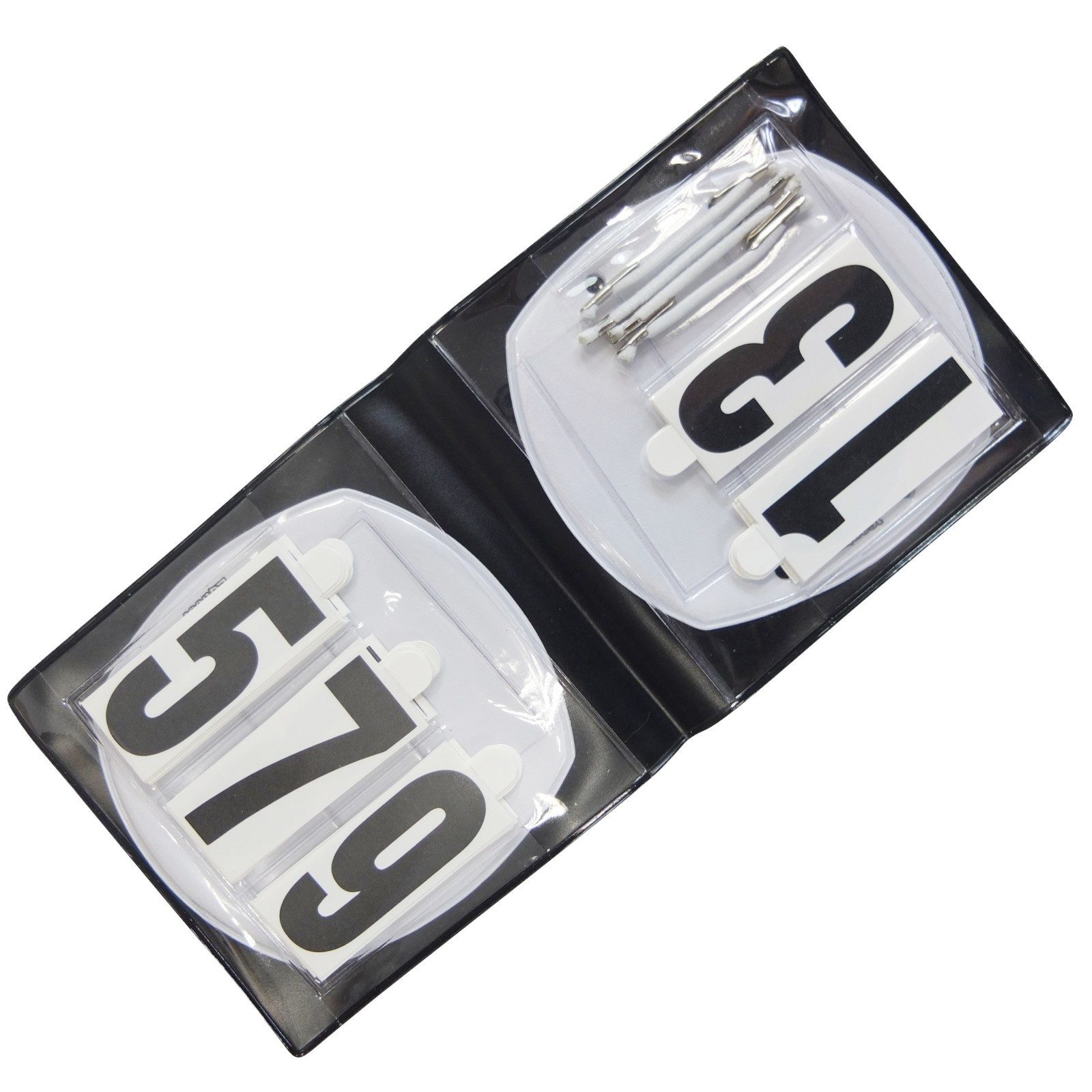 EQuest Startnummern Startnummern mit Einschubmappe - groß, 3-stellig