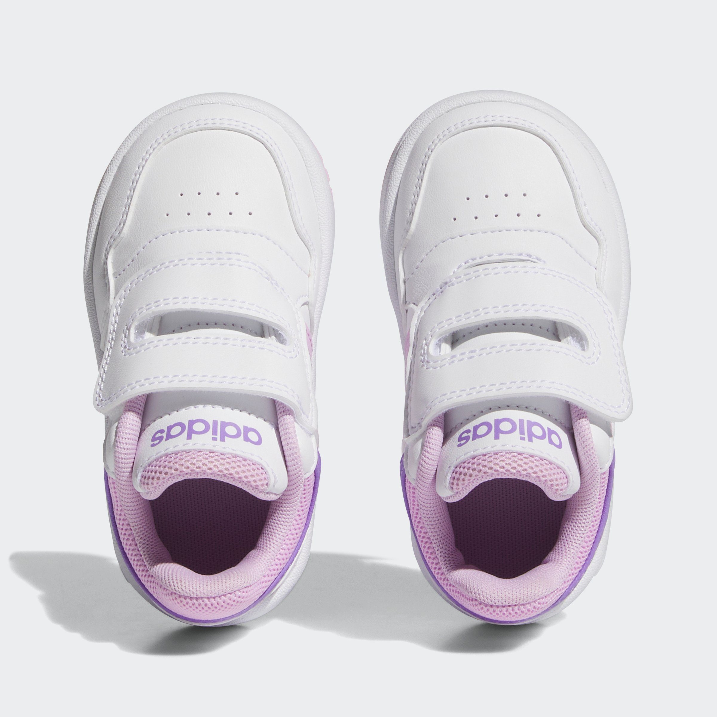 adidas Sportswear / Bliss White Sneaker / Violet Fusion HOOPS Cloud Lilac