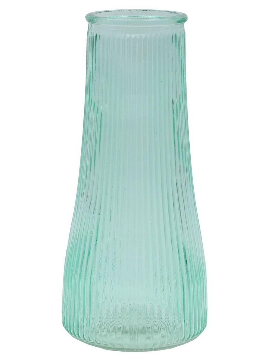INNA-Glas Dekovase Dekovase HOPPERY, mit Rillen, mint-klar, 20cm, Ø9cm