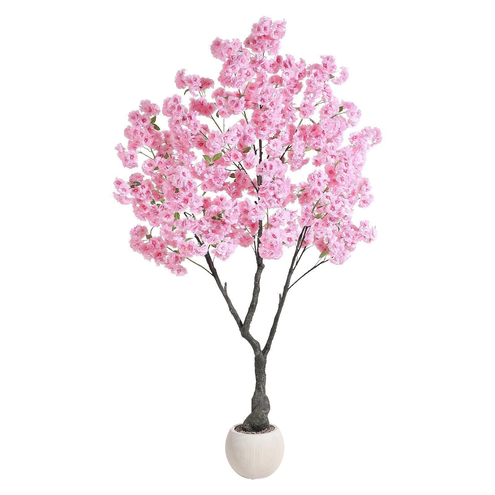 Kunstbaum Künstlicher Kirschblütenbaum für Zuhause Indoor Outdoor Veranda, GarveeMore