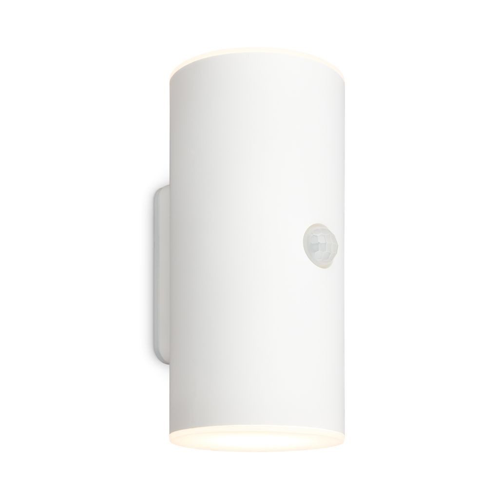 Briloner Leuchten Außen-Wandleuchte 3787016, LED fest integriert, 2700K - Extra-Warmweiß, Außenleuchte, 15,5x7x8,5 cm (HxBxT), Weiß, 6W, Aussen, Hauswand