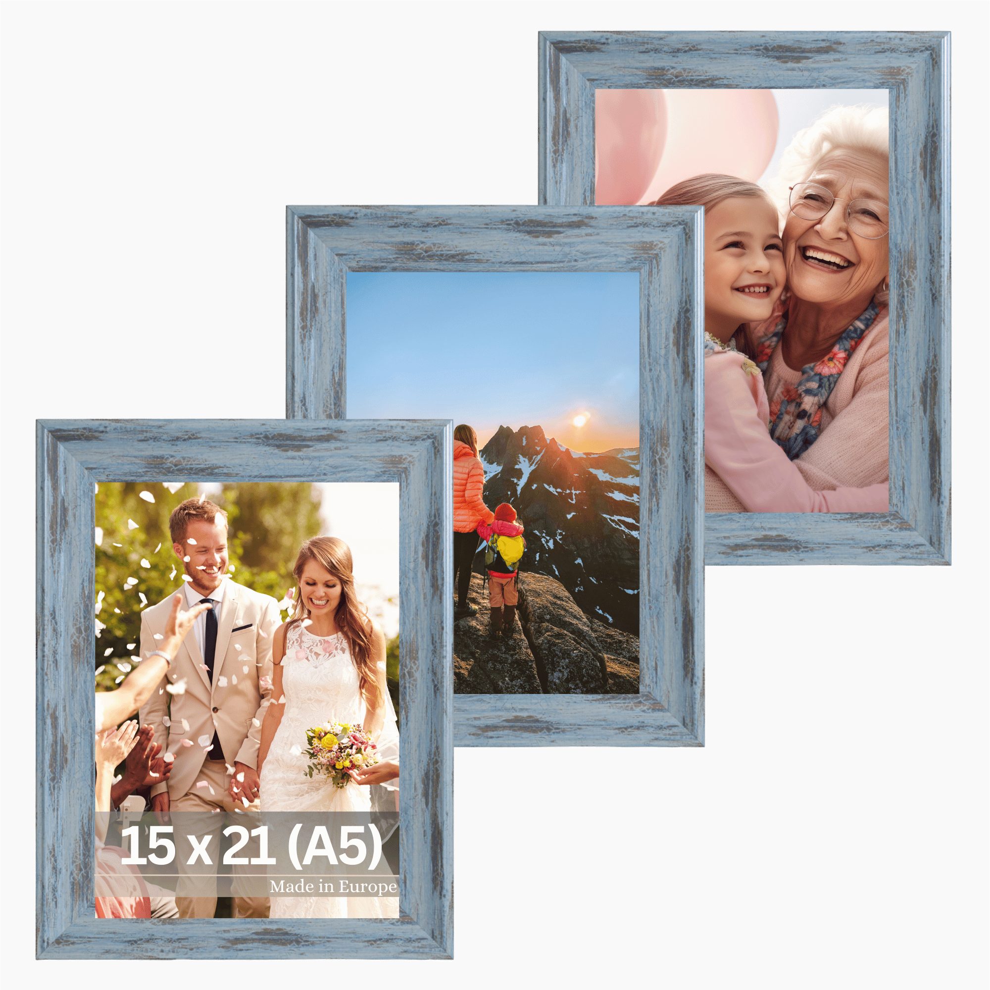 Victor (Zenith) Bilderrahmen Vincent, Bilderrahmen Set 15x21 cm Grau A5, Vi günstig online kaufen