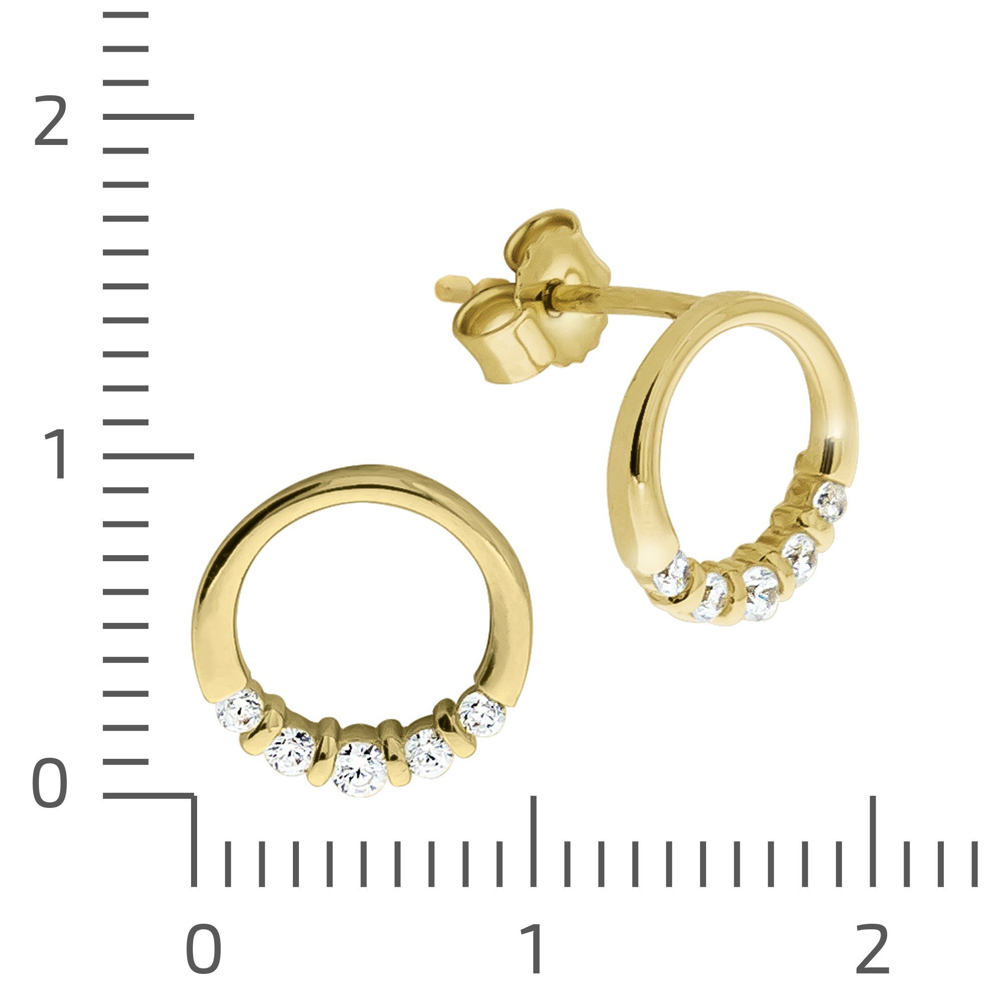 CELESTA Paar Ohrstecker 375/- Gelbgold Zirkonia
