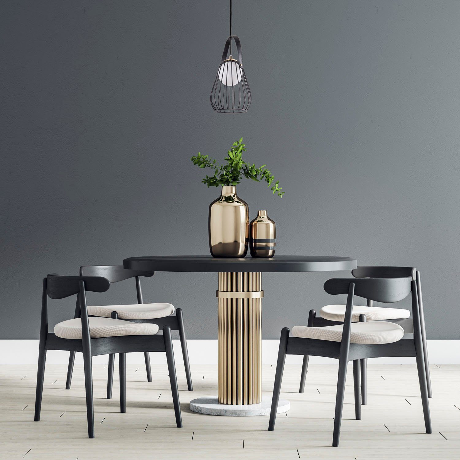 Paco Home Pendelleuchte RICARDA, ohne Leuchtmittel, Wohnzimmer Vintage G9 Käfigleuchte Esszimmer Metall Industrial