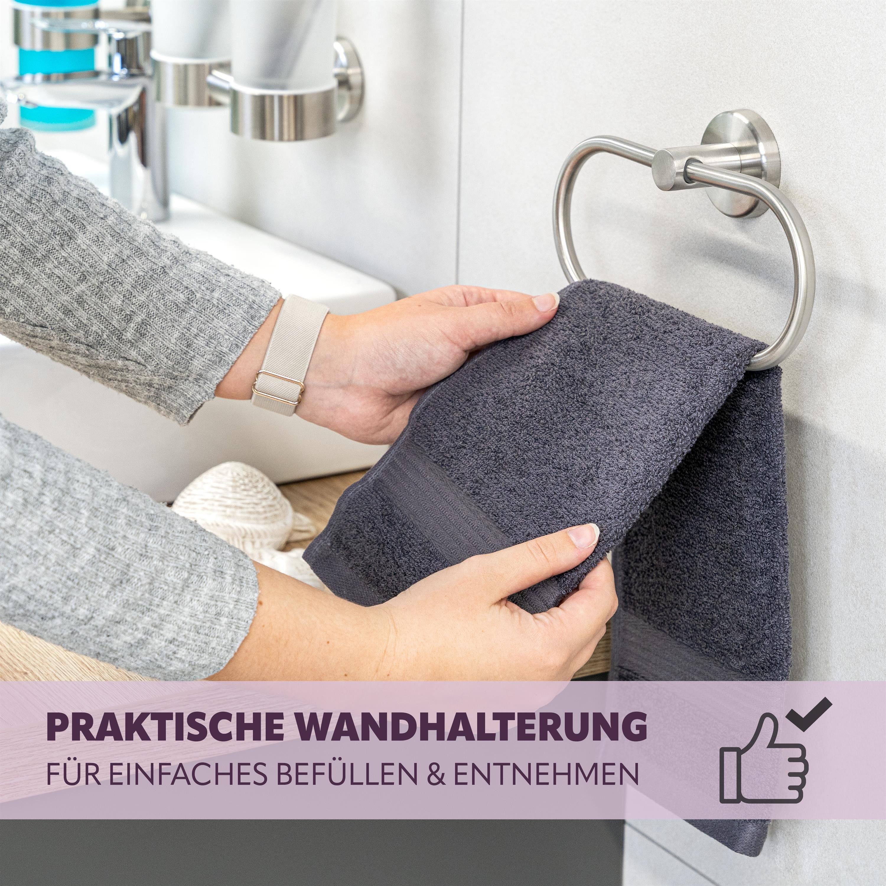 bremermann Handtuchring bremermann Bad-Serie PIAZZA - aus Edelstahl matt