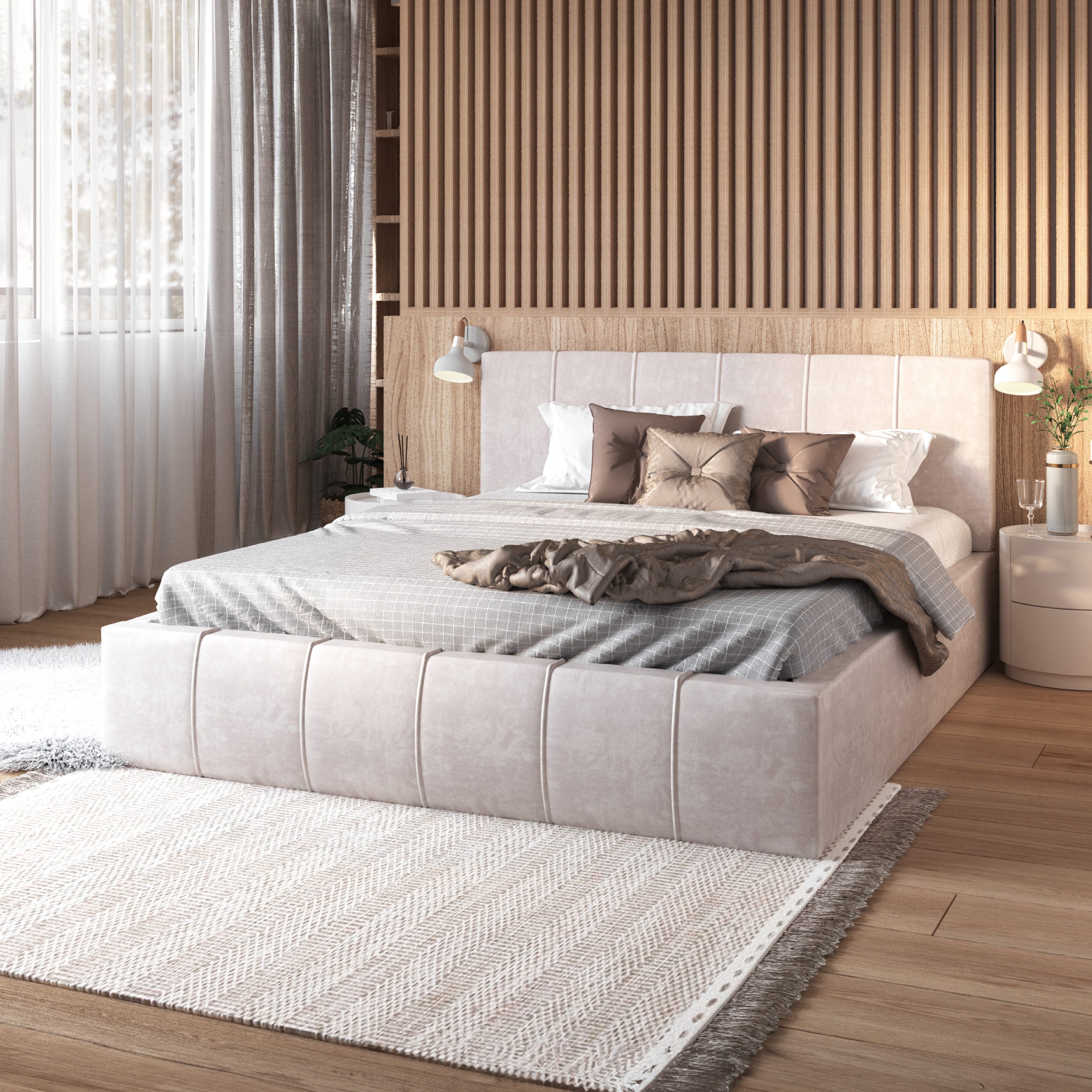 FDM Polsterbett FLORIDA Bettgestell 90x200, 120x200, 140x200, 160x200, 180x günstig online kaufen