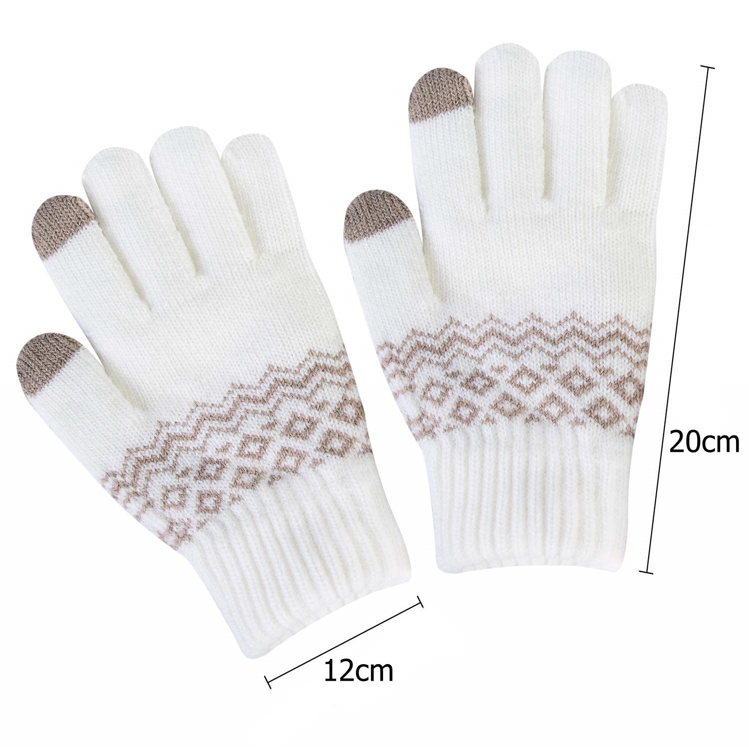 FOUORTUNATE-BEE Baumwollhandschuhe Damen Winterhandschuhe, gefüttert, Touch günstig online kaufen