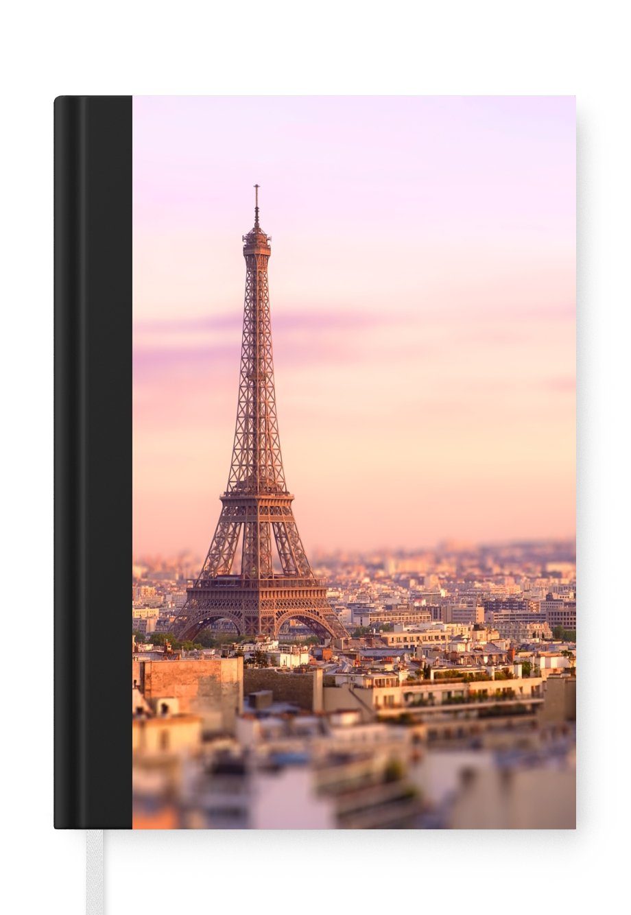 MuchoWow Notizbuch Paris - Eiffelturm - Himmel, Journal, Merkzettel, Tagebuch, Notizheft, A5, 98 Seiten, Haushaltsbuch