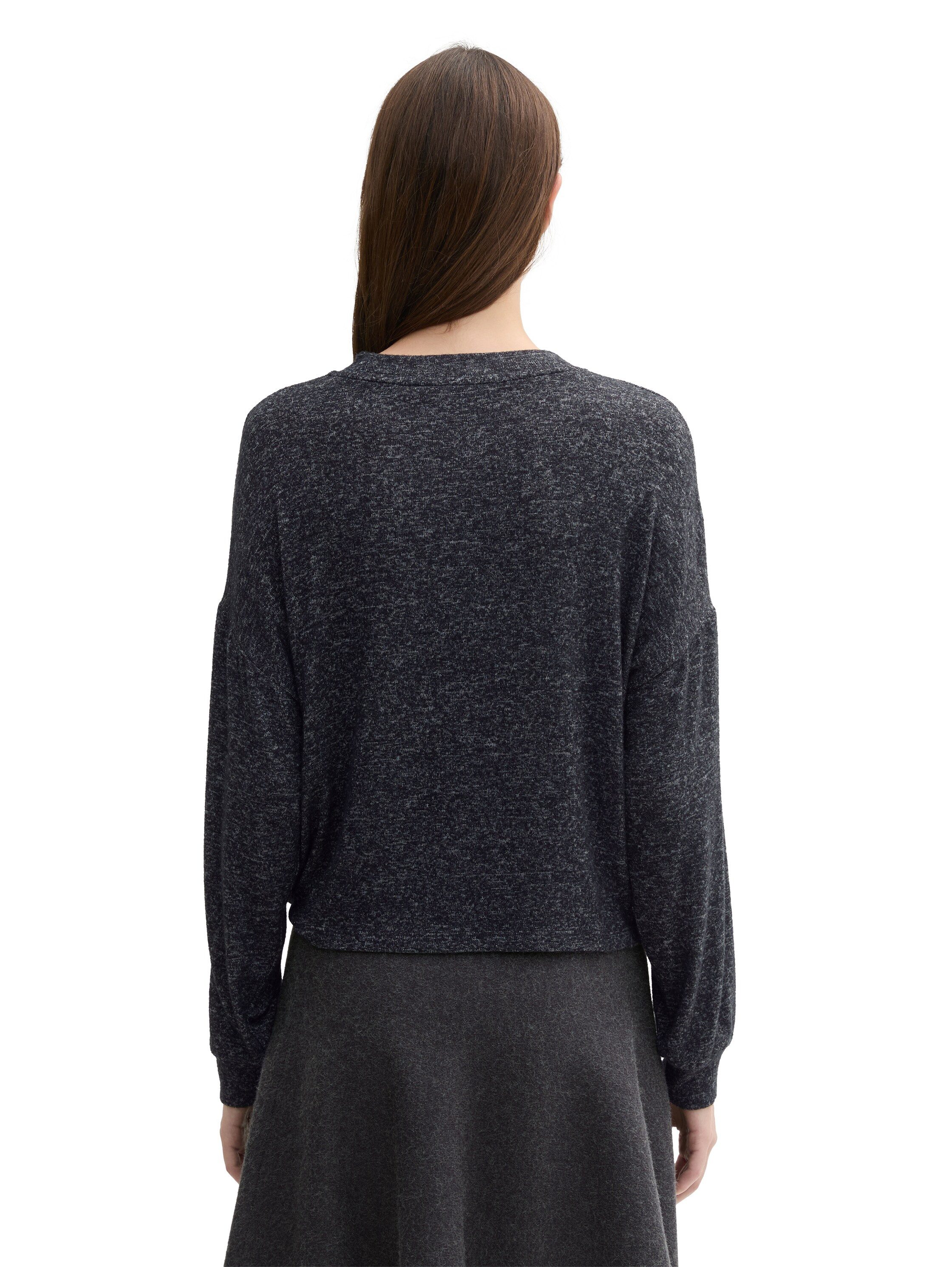TOM TAILOR Denim Langarmshirt mit seitlichem günstig online kaufen