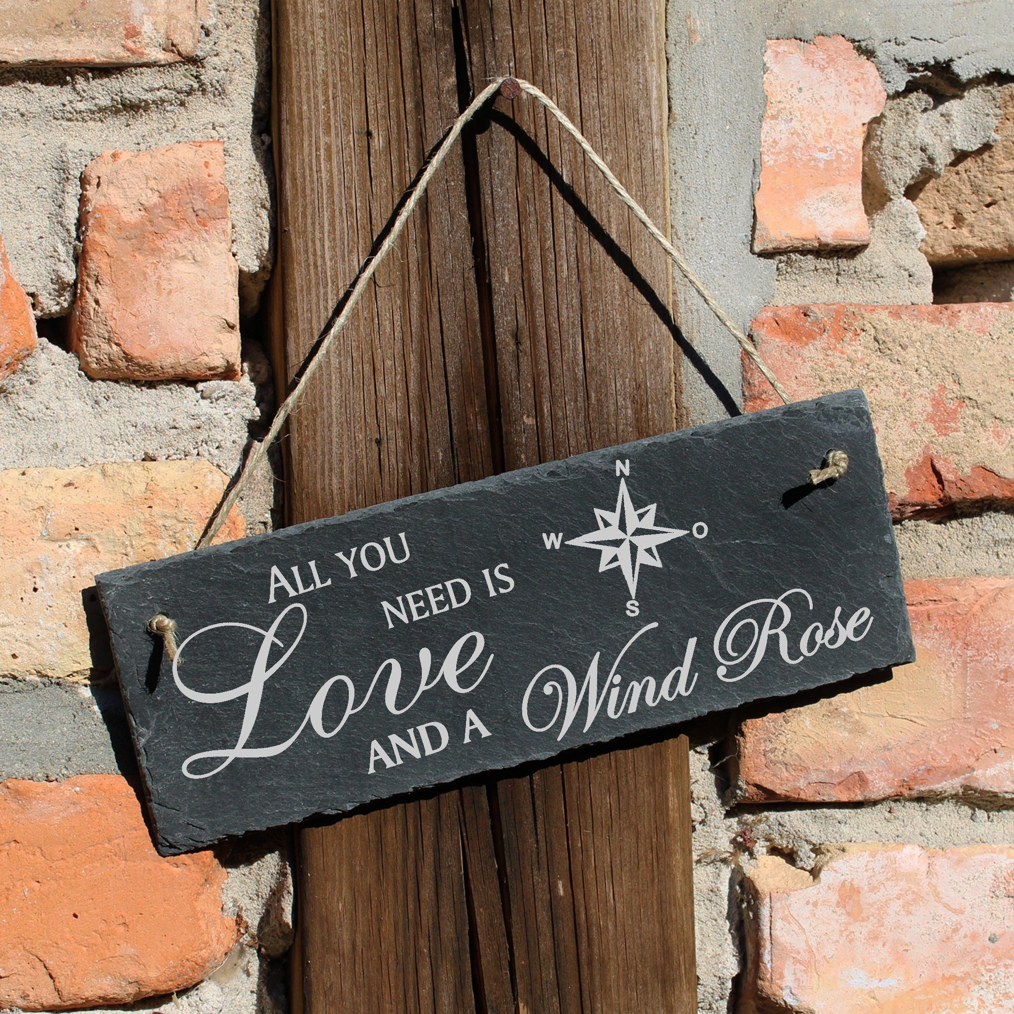 Dekolando Hängedekoration is Wind Love Windrose 22x8cm a you need All Rose and
