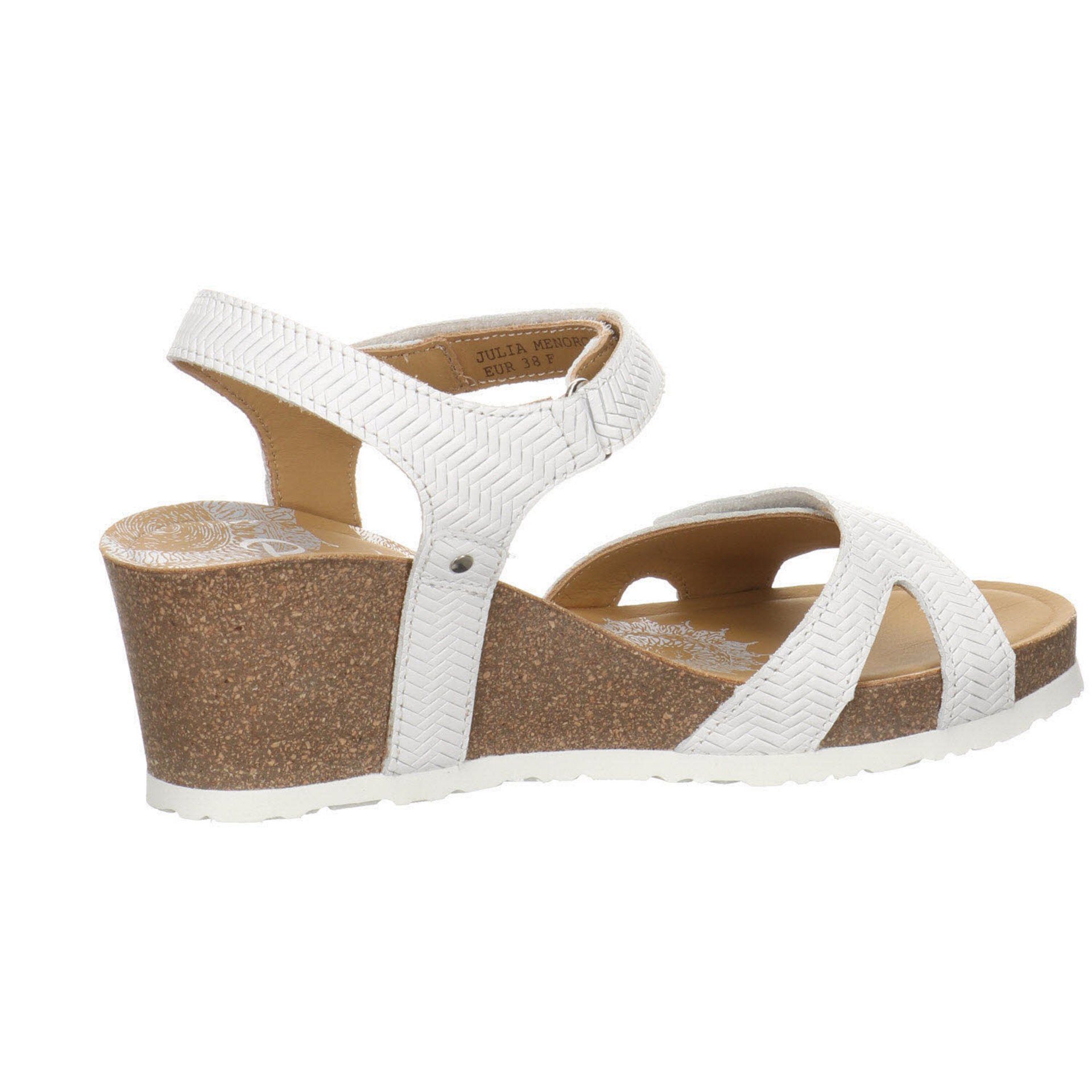 weiss hell Panama Glattleder Jack Damen Sandalette Julia Clay Sandalen Keilsandalette