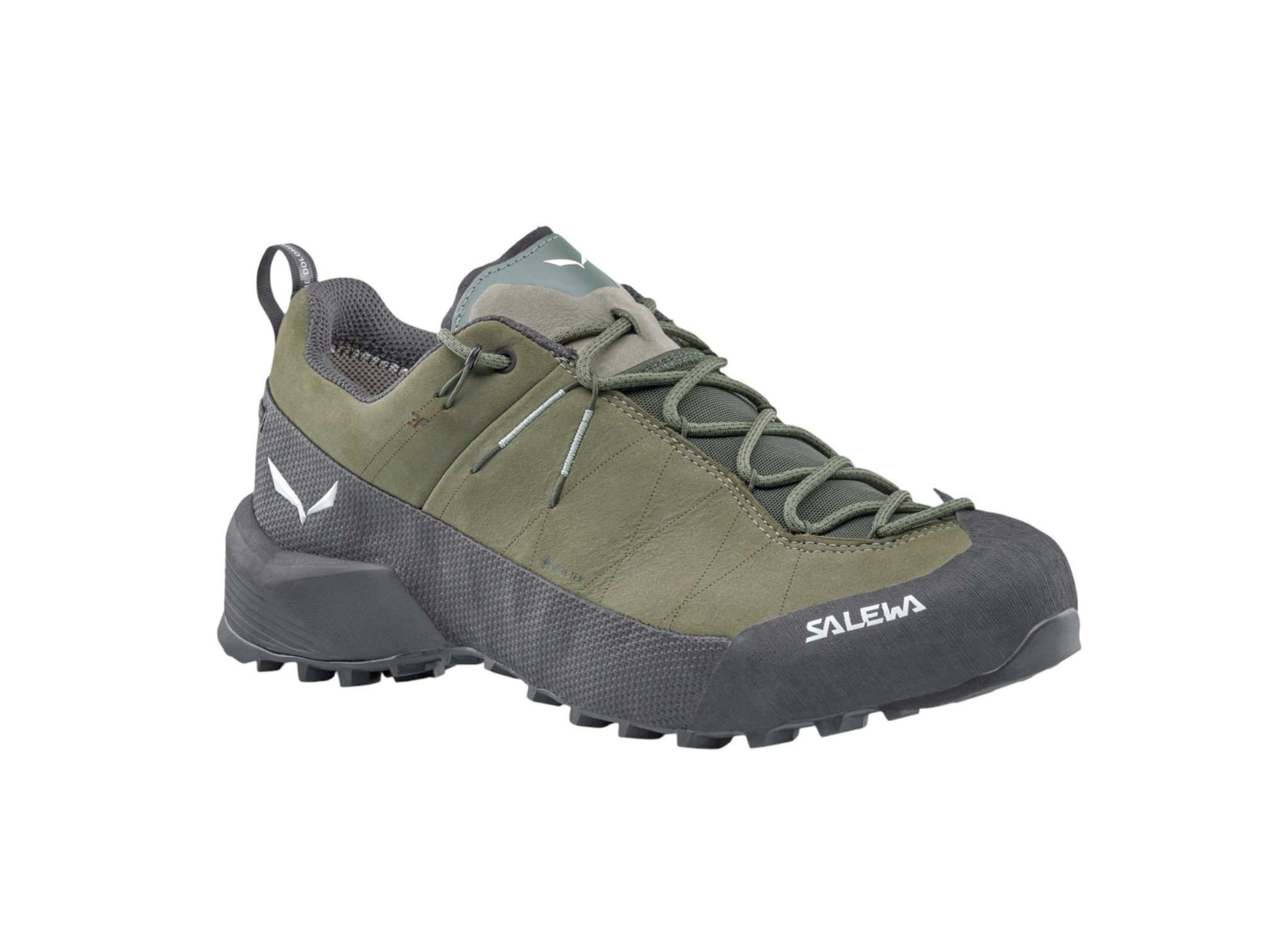 Salewa Wildfire Leather 2 GTX (Zustieg, Nubukleder, wasserdicht) grün/schwarz Wanderschuh