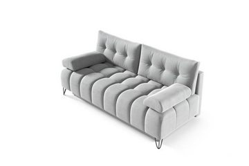 MOEBLO Schlafsofa BRODY, Sofa Couch für Wohnzimmer Polstersofa Sofagarnitur Wohnlandschaft mit Bettfunktion - (BxHxT): 197x93x100 cm, mit Schlaffunktion und Bettkasten