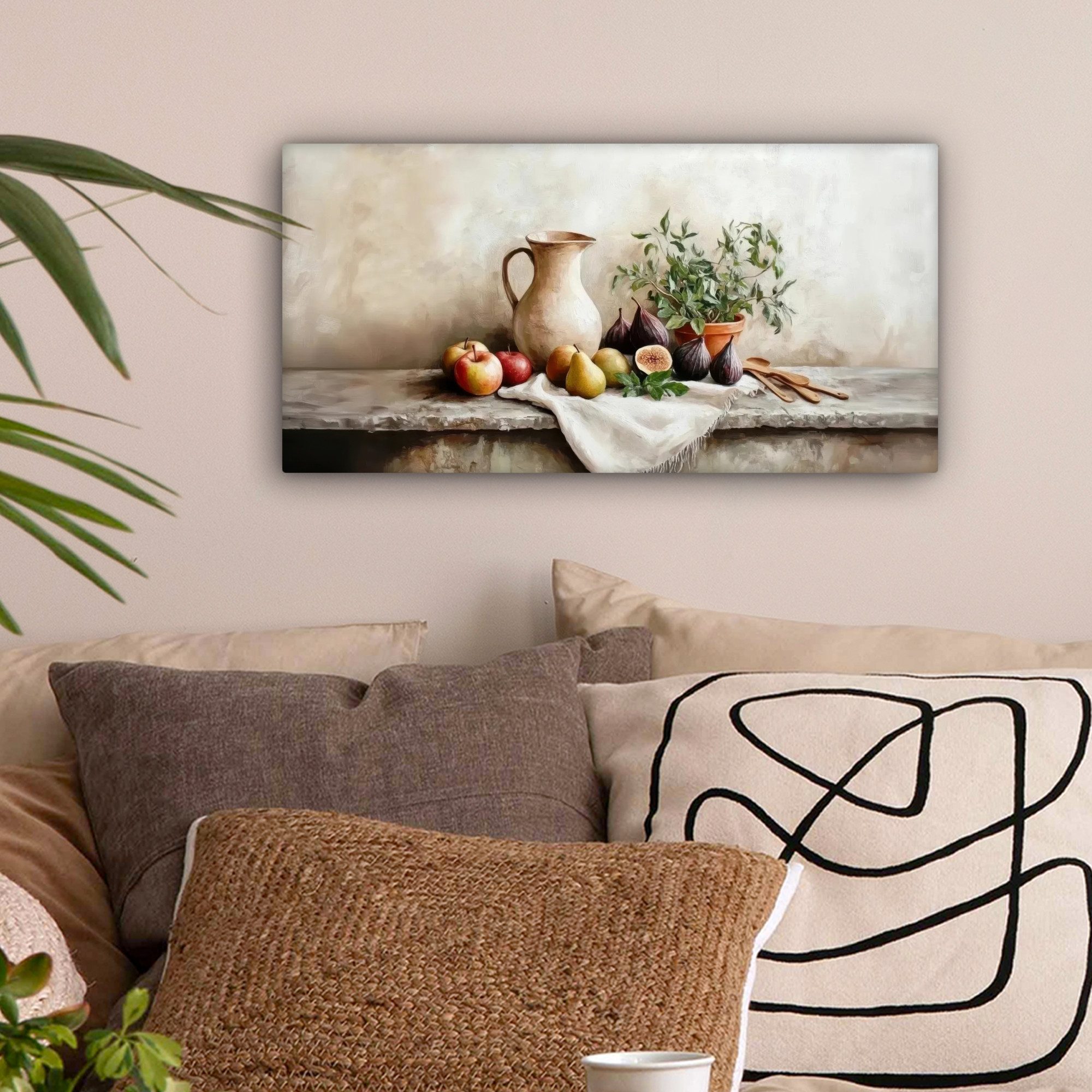 OneMillionCanvasses® Leinwandbild Panorama Obst - Kräuter günstig online kaufen