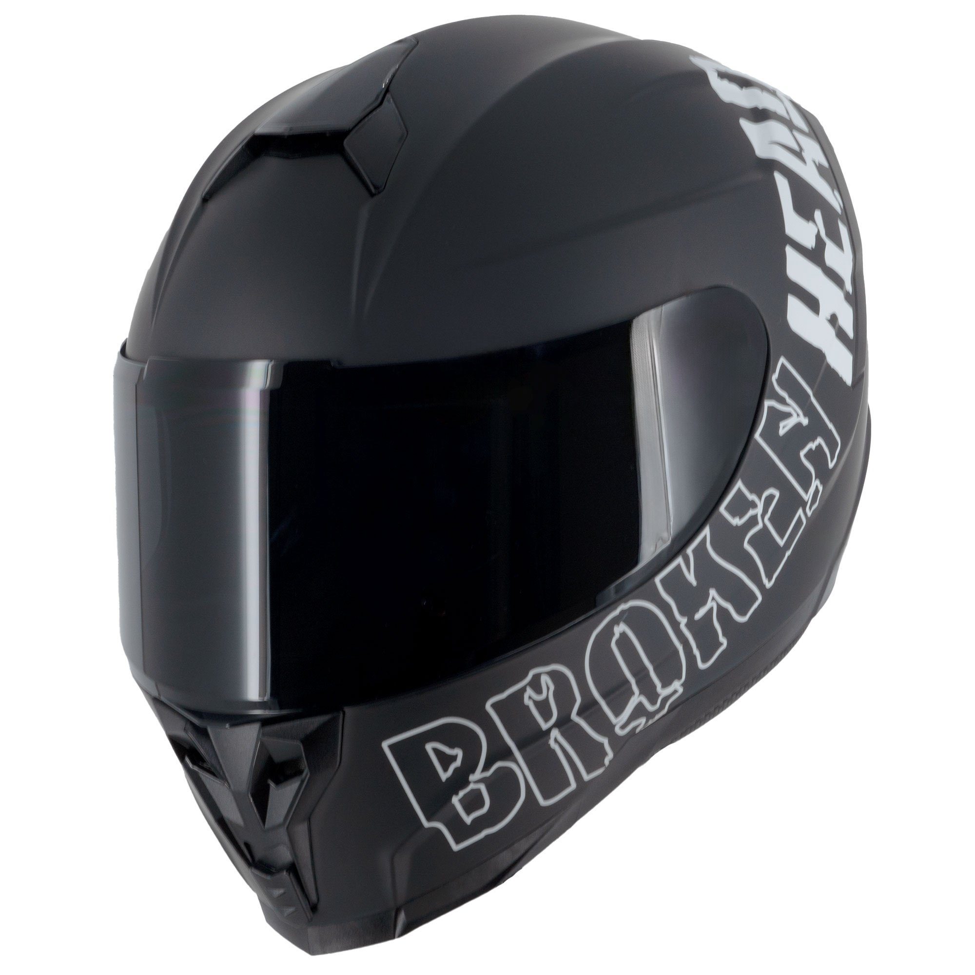 Broken Head Motorradhelm BeProud Sport Black (Mit Schwarzem Visier), Hochwertiges Design – Bild 5 von 5