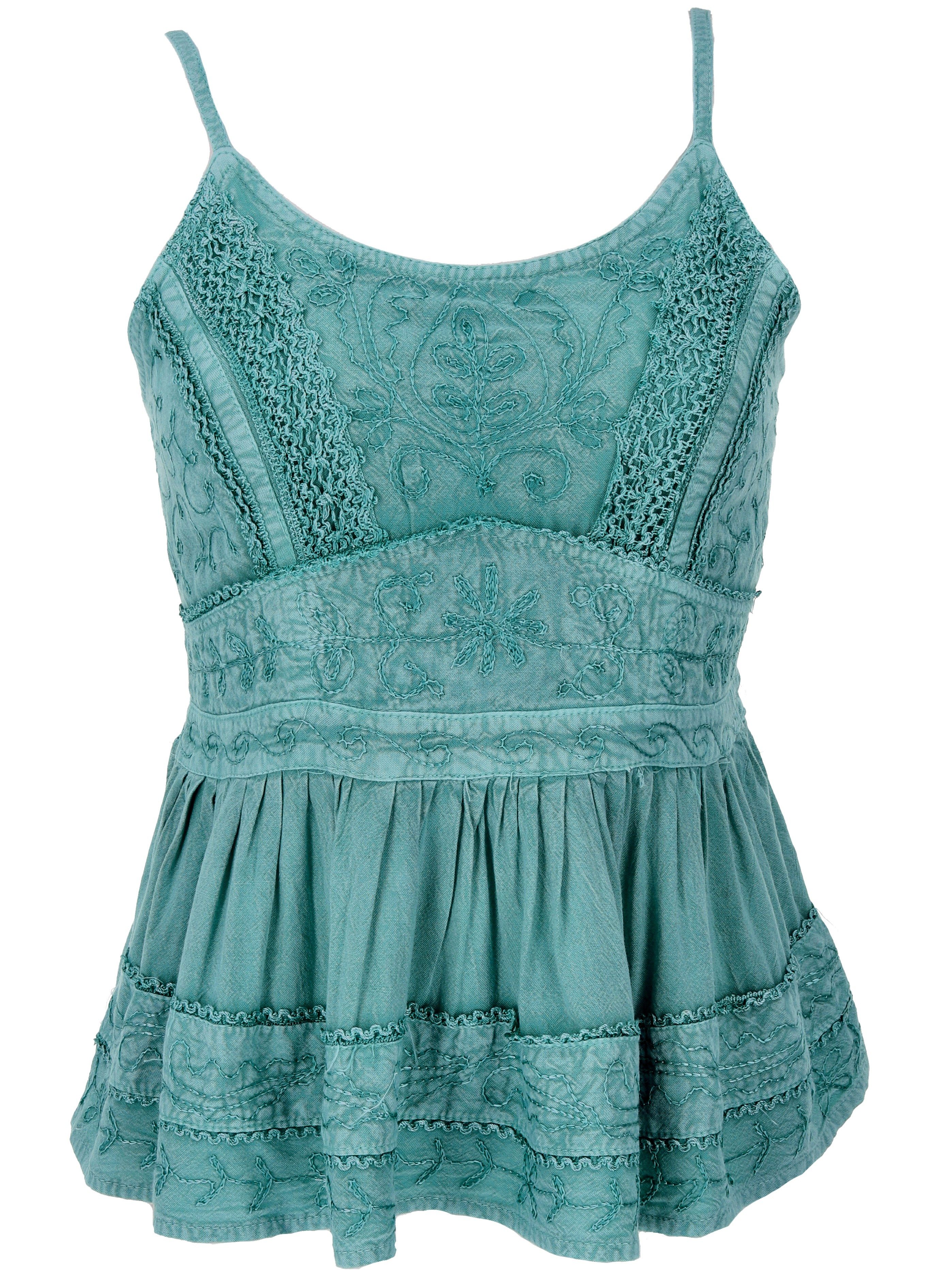 Guru-Shop T-Shirt Besticktes Top Boho chic, lockeres Sommertop -.. Ethno Style, alternative Bekleidung, Festival