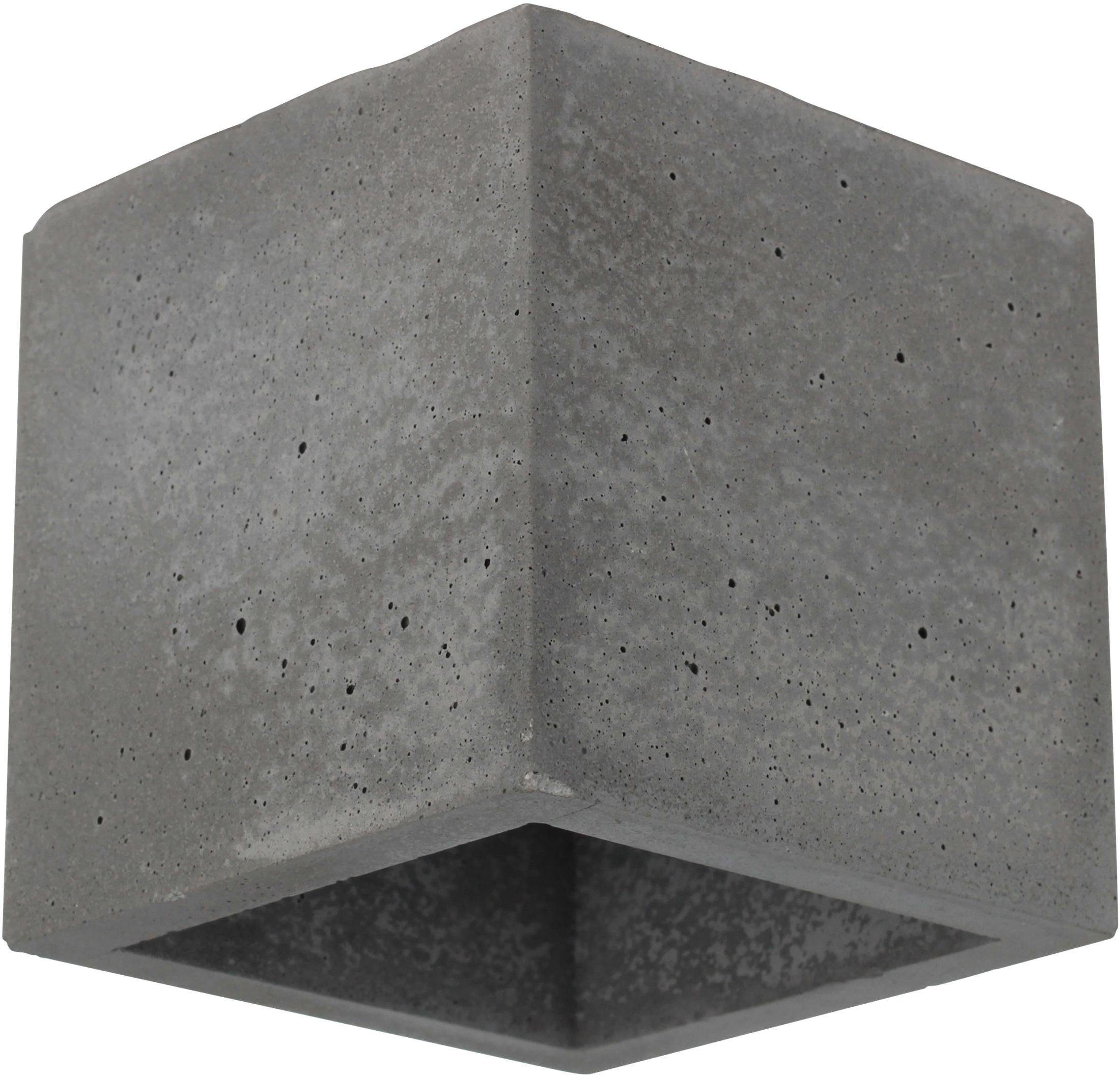 SPOT Light Wandleuchte BLOCK, ohne Leuchtmittel, Naturprodukt aus echtem  Beton, Handgefertigt, Made in EU, Moderne Wandleuchte