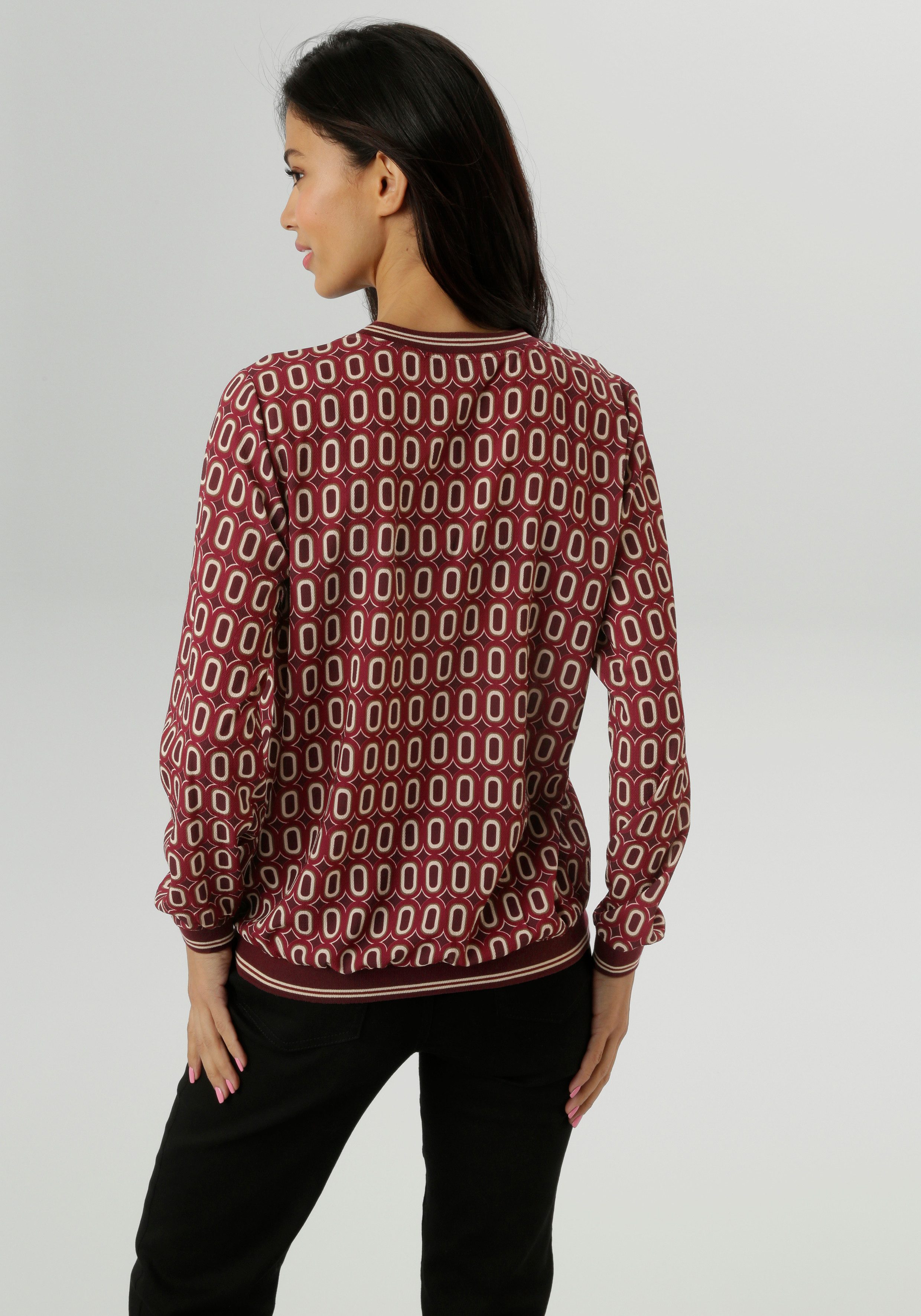 Aniston SELECTED Shirtbluse mit sportiven Bündchen günstig online kaufen