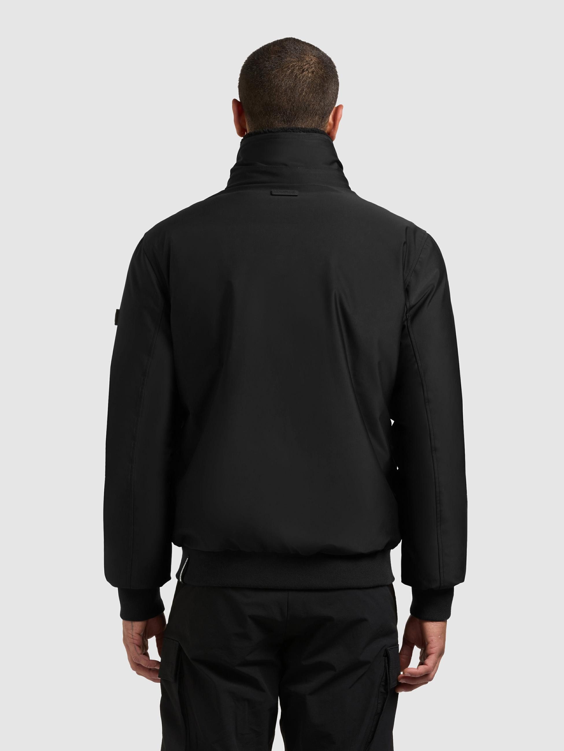 khujo Outdoorjacke Ginster Herren Winterjacke mit Teddyfleece-Besatz und magnetischen Details