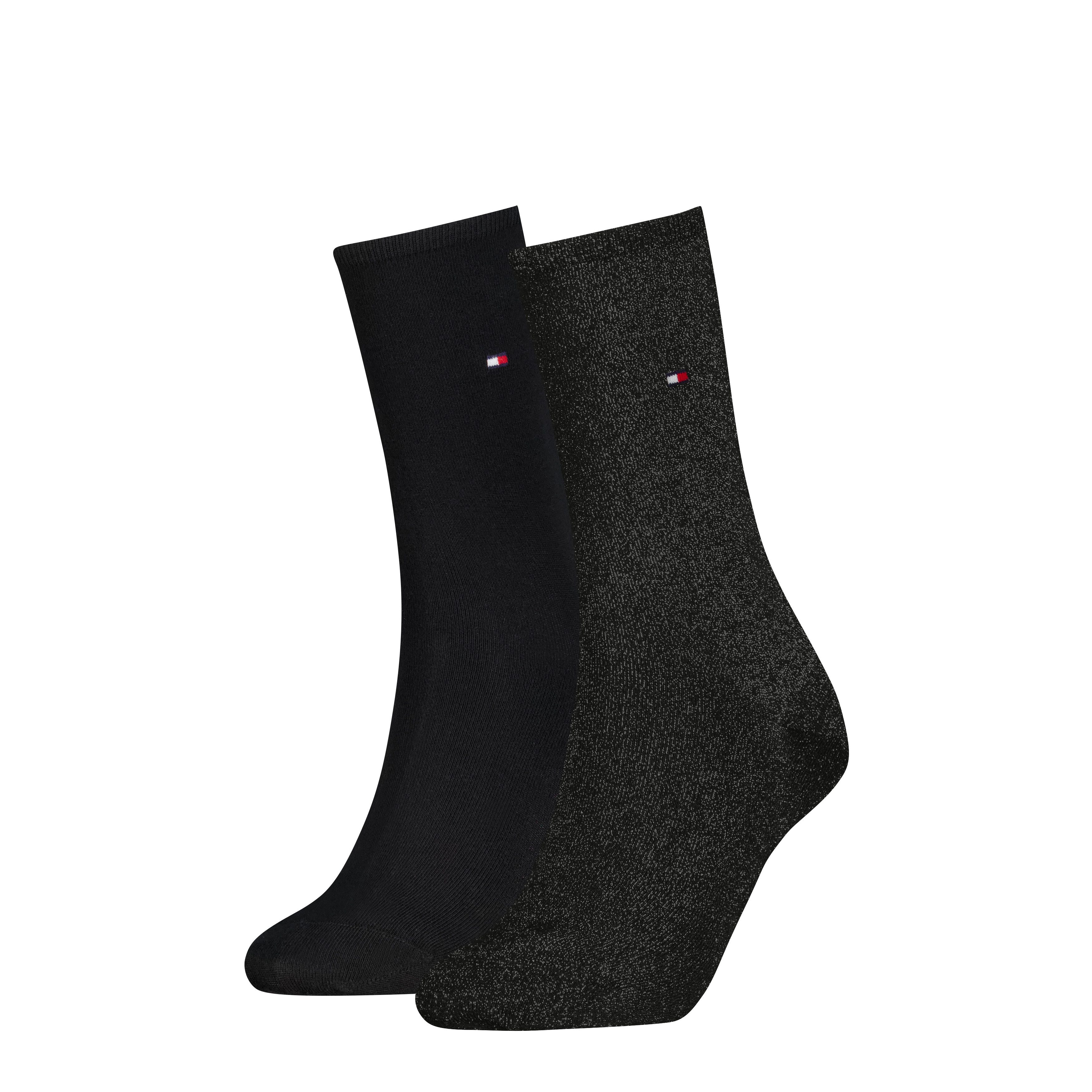 Tommy Hilfiger Socken TH WOMEN SOCK CASUAL 2P (2-Paar, 2 Paar) mit flacher Zehennaht