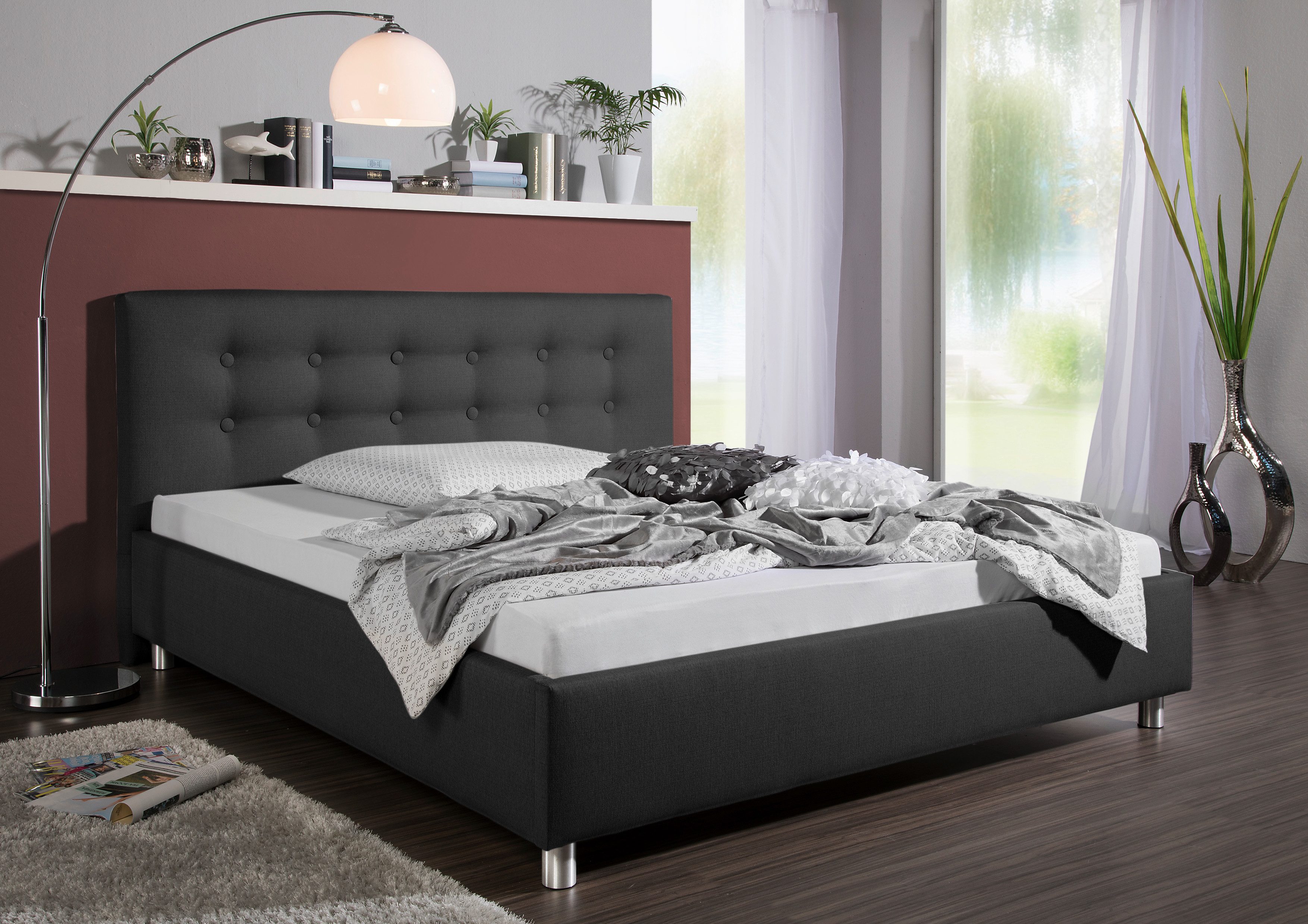 Maintal Polsterbett Moiese, Bettseiten zerlegt, ohne Bettkasten