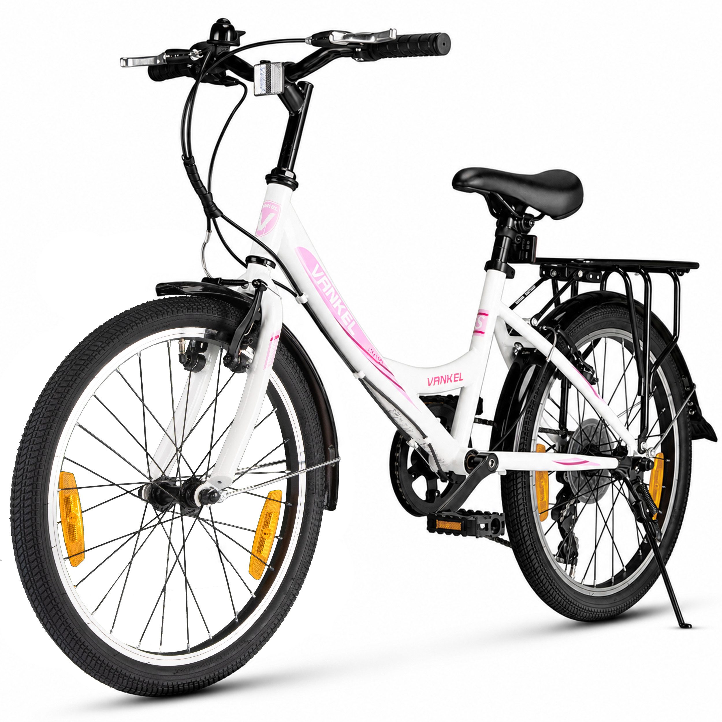 Kinderfahrrad 20 Zoll, Kinderrad, MTB, Drehgriffschaltung, V-Brakes, Schutzbleche