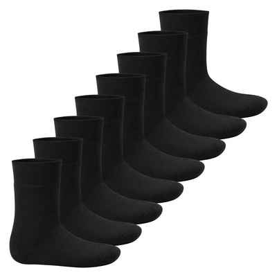 Footstar Thermosocken Footstar Kinder Wintersocken (8 Paar) Everyday! - Schwarz 27-30