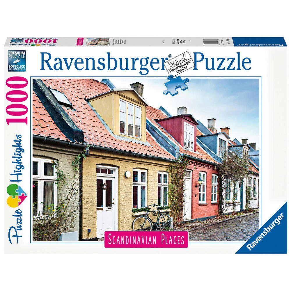 Ravensburger Puzzle Häuser in Aarhus Dänemark 1000 Teile, Puzzleteile