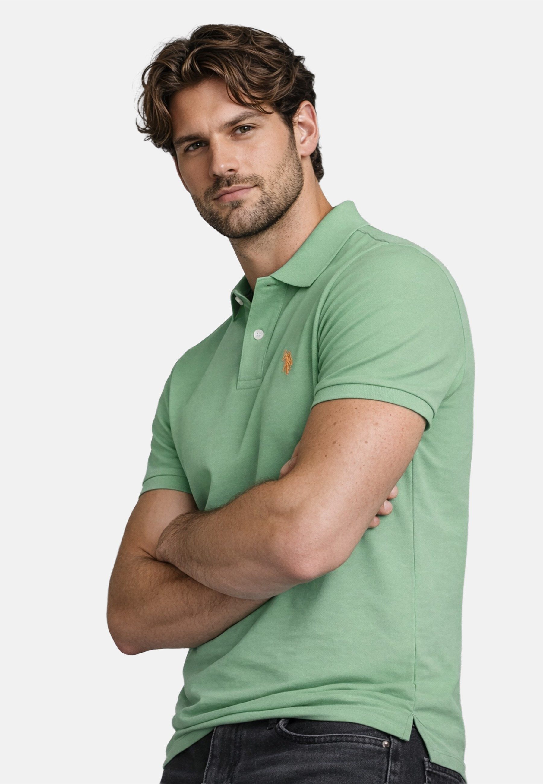 U.S. Polo Assn. Poloshirt USBrodyy – Herren Shirt aus Baumwolle mit Logo-Stickerei 100 % Baumwolle mit klassischem Polokragen und geradem Schnitt