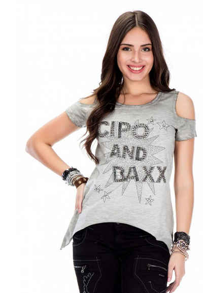 Cipo & Baxx T-Shirt mit besonderem Schnitt