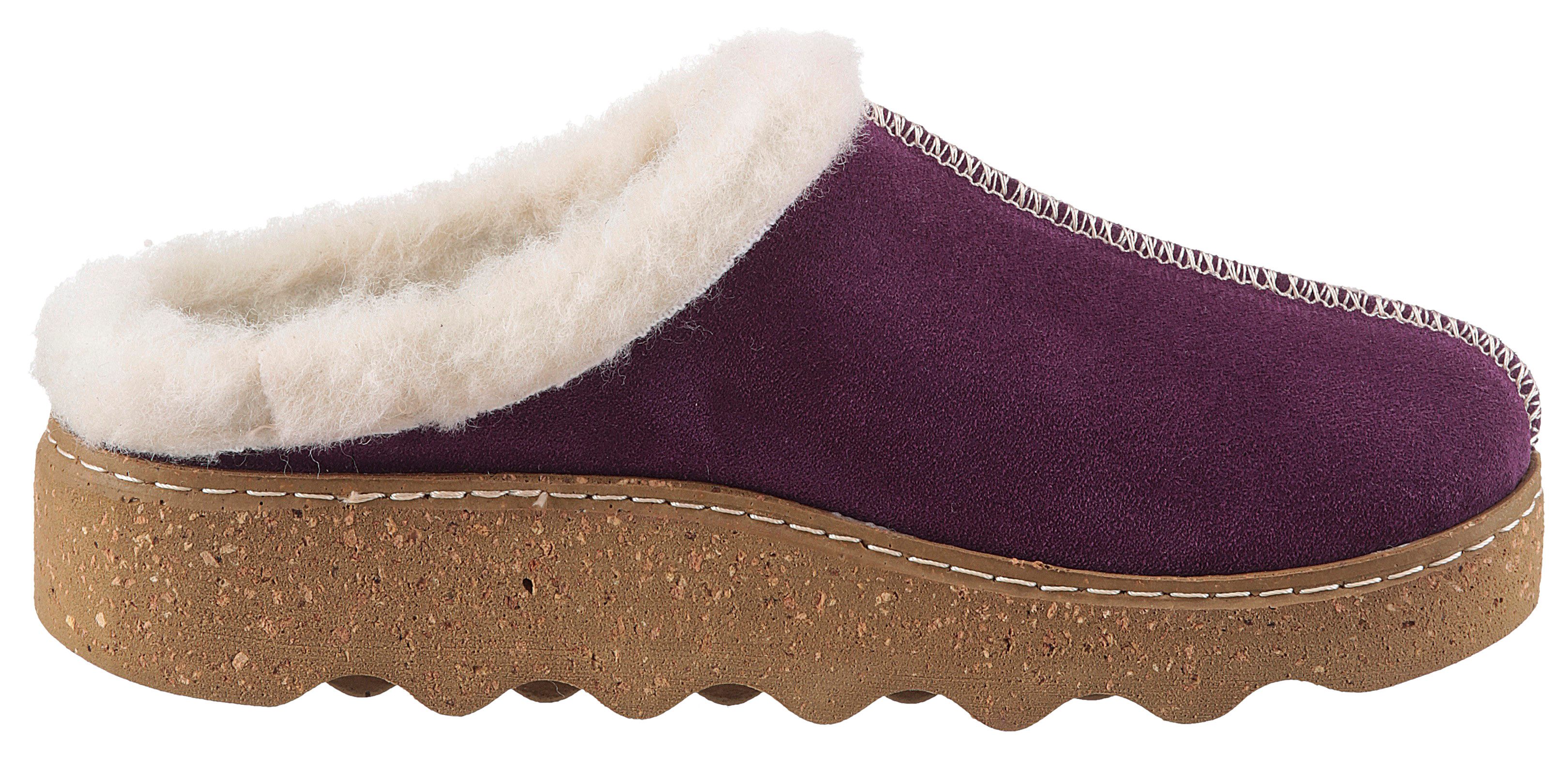 Rohde FOGGIA-D Pantoffel Hausschuh, Clog mit herausnehmbarer Innensohle aus Lammwolle