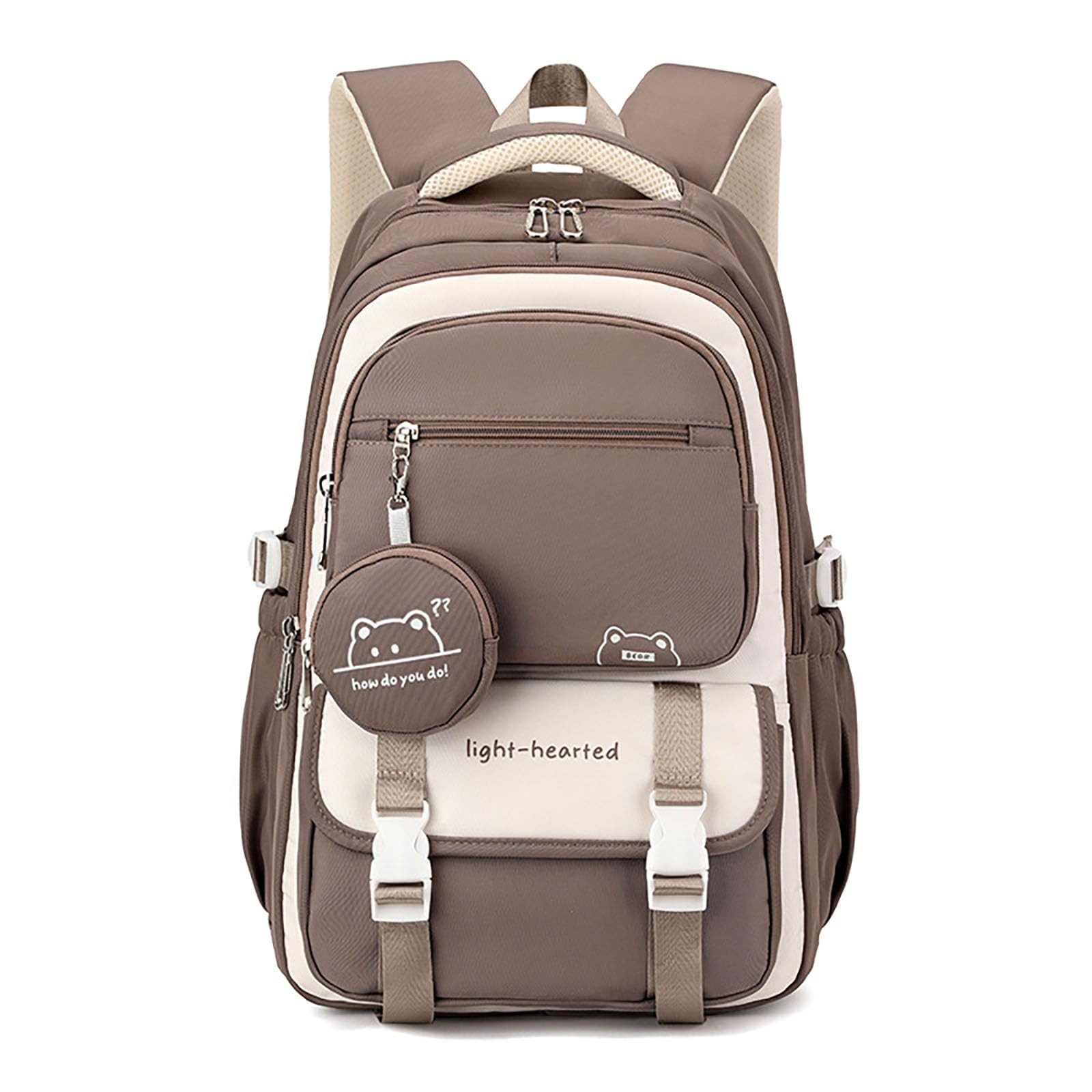 FOUORTUNATE-BEE Schulrucksack Mädchen Rucksack Schulrucksack Teenager Laptop Rucksack 15,6 Zoll, Für Schule Reisen Alltag Freizeit Uni Arbeit mit vielen Fächern