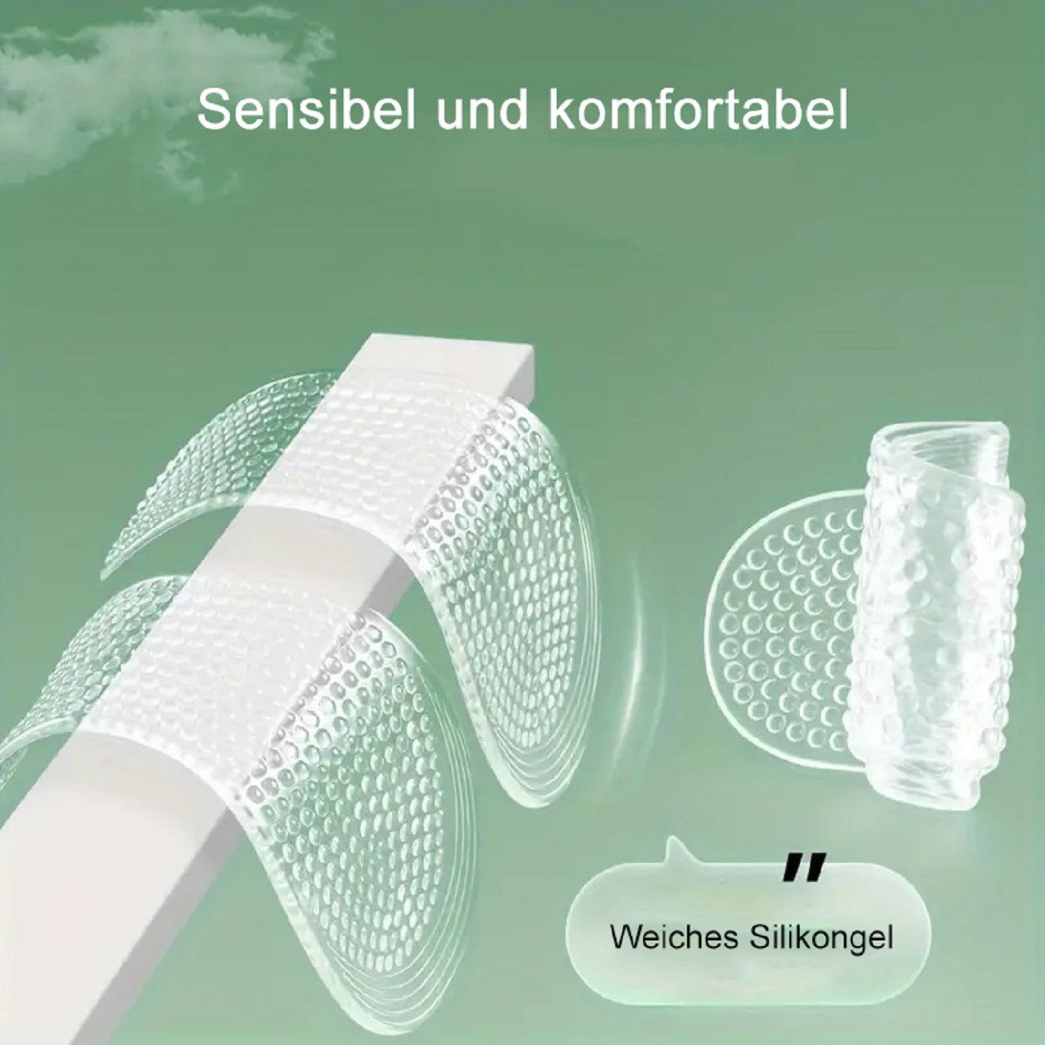 COOL-i ® Einlegesohlen Silikon-Massage-Einlegesohlen – Rutschfest & atmungsaktiv, für Druckentlastung & Komfort