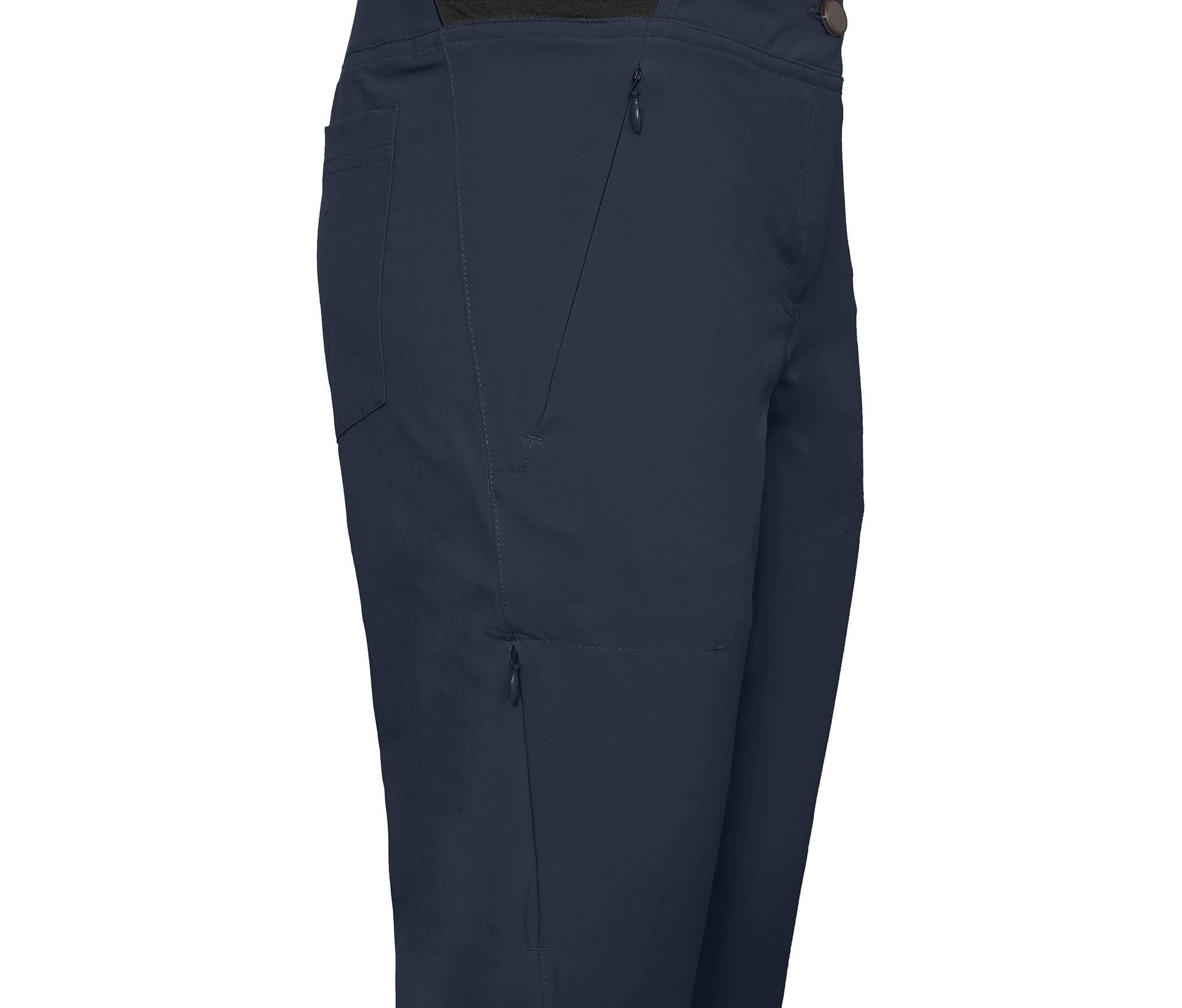 Normalgrößen, sportlich, AALBORG Bergson recycelt, Capri blau 3/4 elastisch, Outdoorhose Wanderhose, navy Damen Vario (slim)