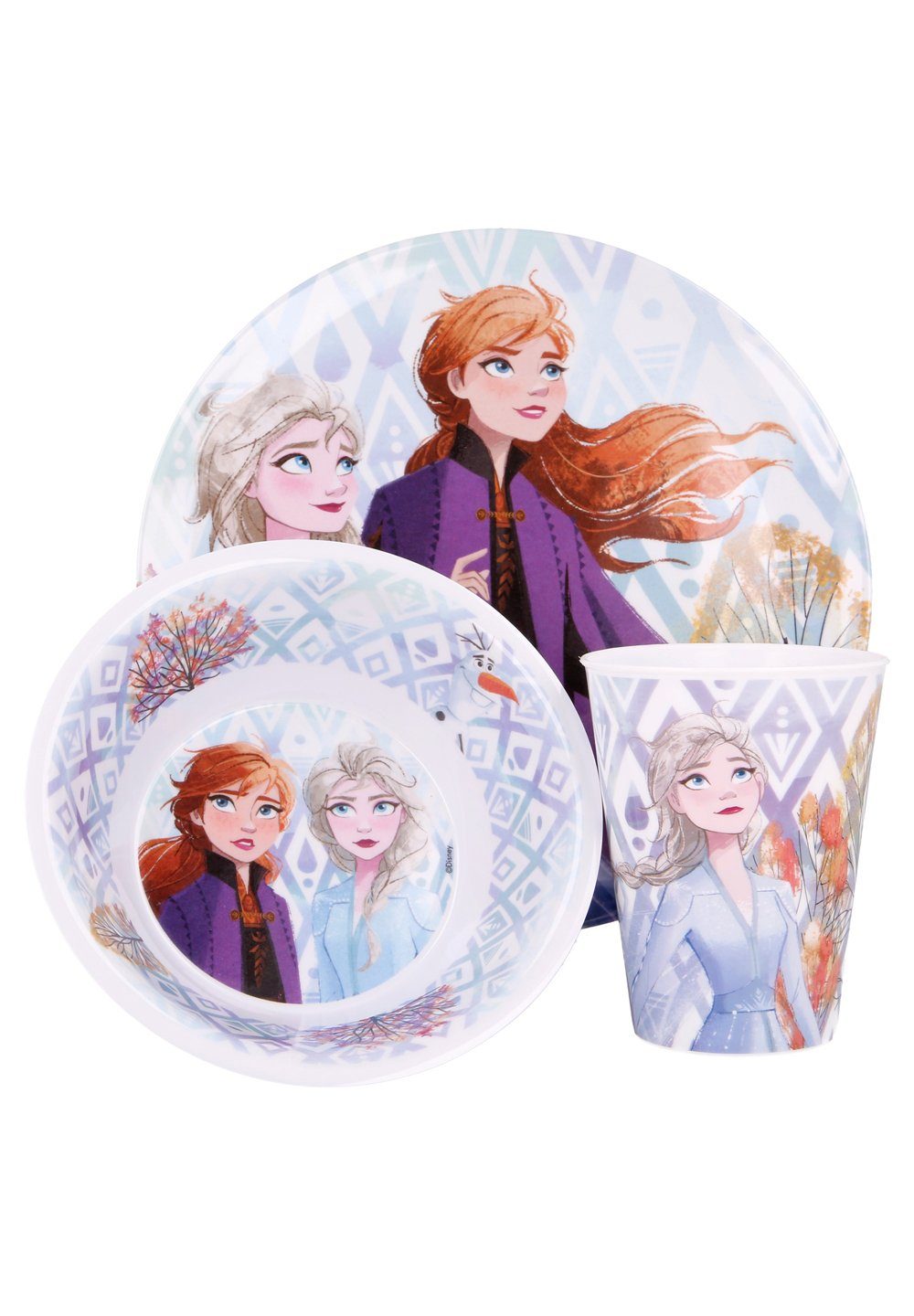 Frozen Besteck & Teller Die Eiskönigin Anna & Elsa Disney Geschirrset 