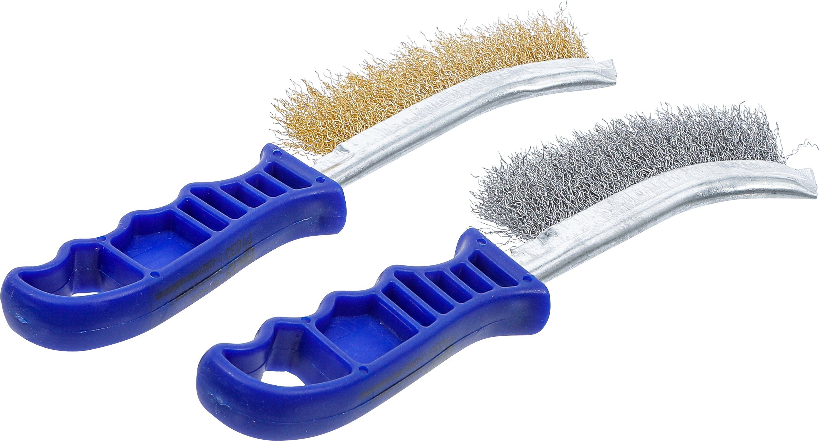 Drahtbürste Drahtbürsten Set Stahl und Messingdraht 260 mm 2-tlg.