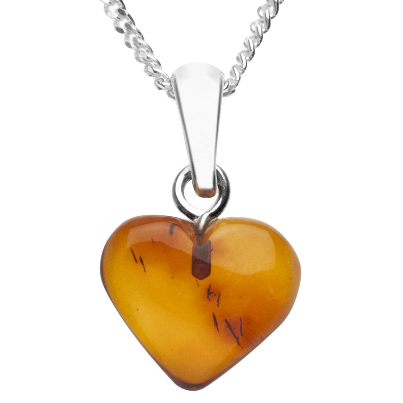 Kette mit Anhänger Ostsee-Schmuck Kette mit Anhänger Herz 11 mm