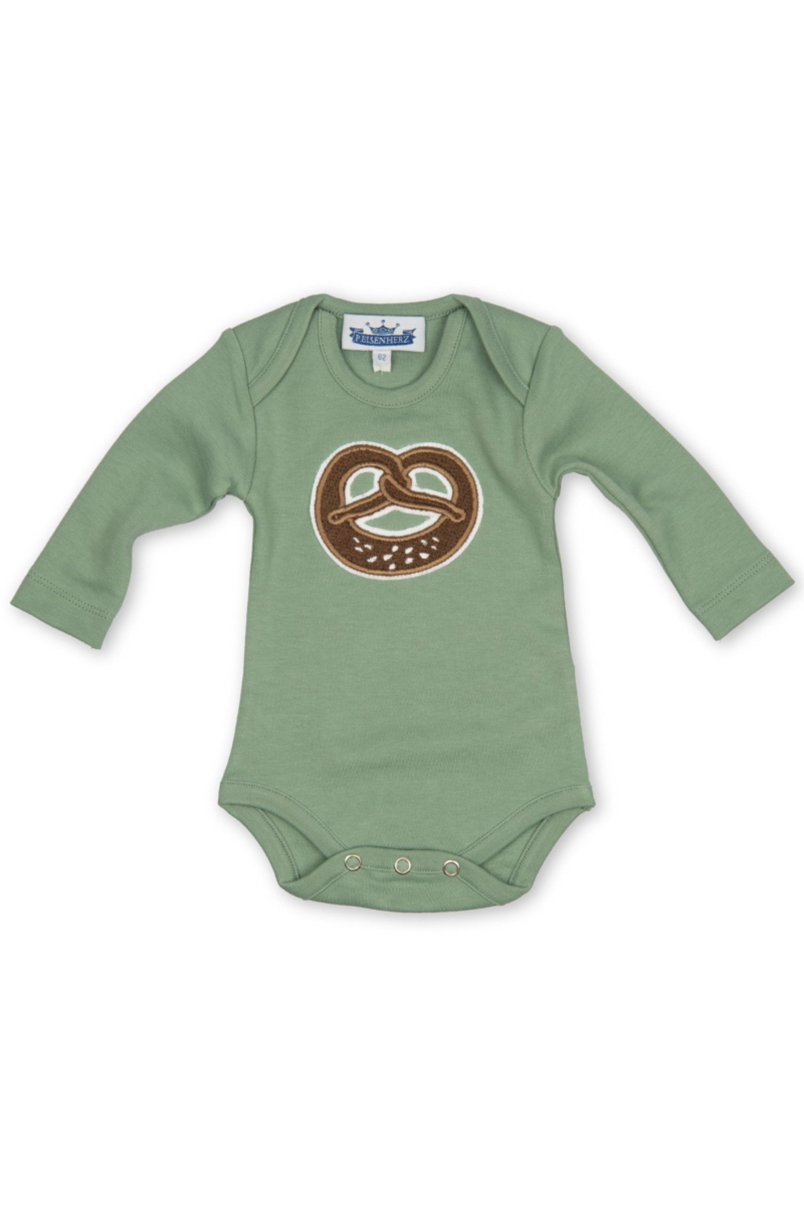 P.Eisenherz Trachtenkleid Baby Body - BREZEL LA - hellblau, salbei