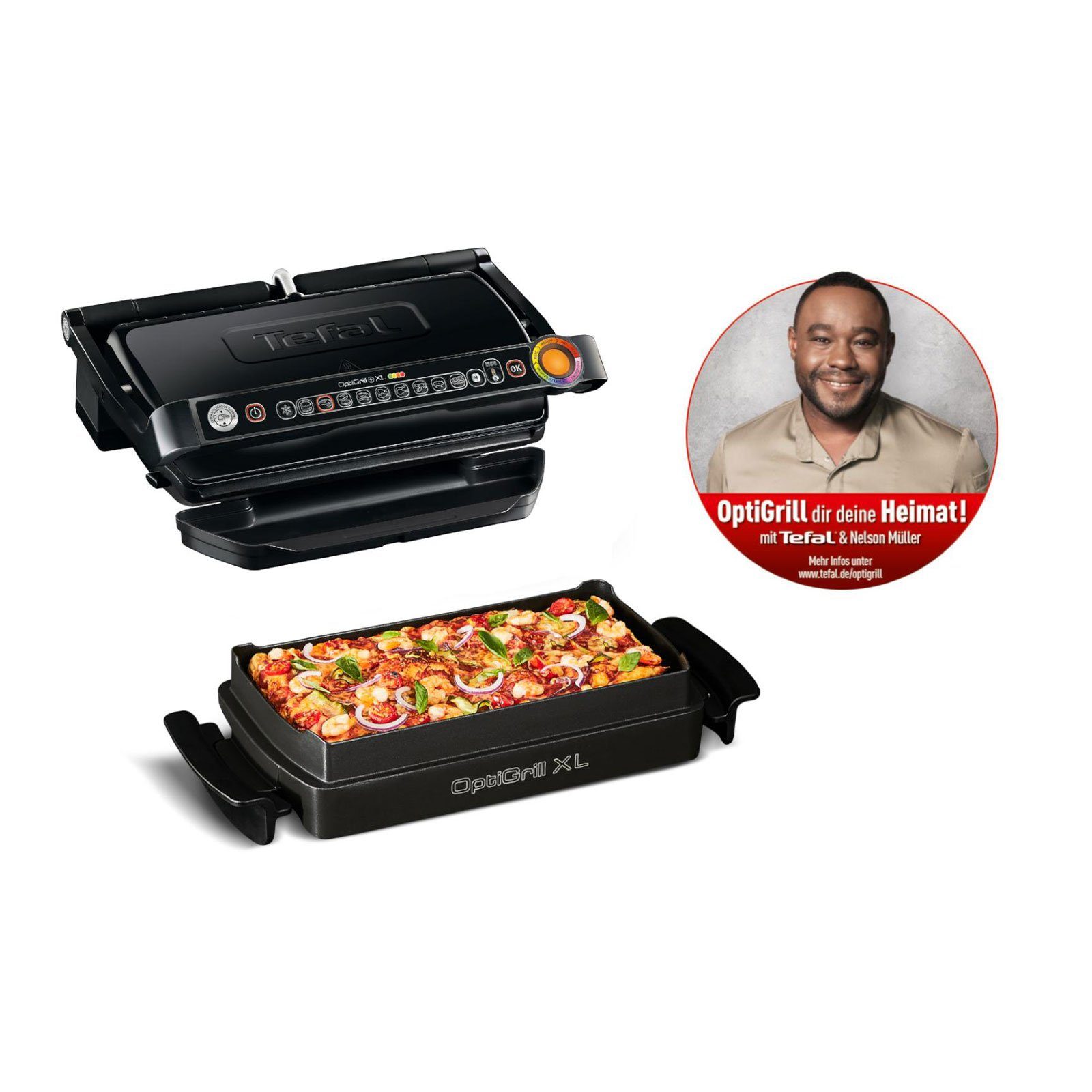 Tefal Kontaktgrill GC7248, 9 Programme, Für bis zu 6 Personen