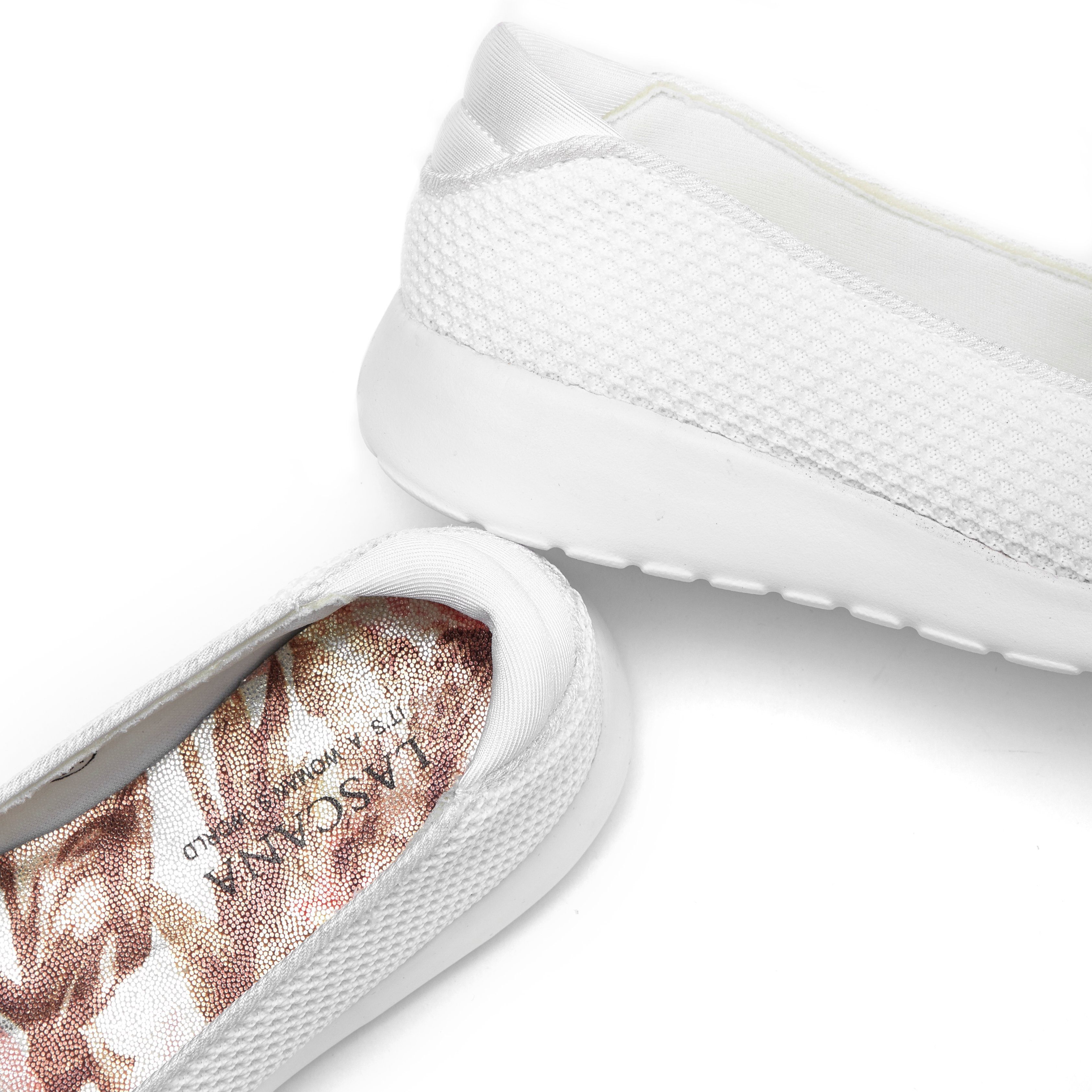 LASCANA Freizeitschuh, Slipper, Halbschuh, Slip-On-Sneaker, Ballerina zum Reinschlüpfen, leichte Mesh-Optik VEGAN