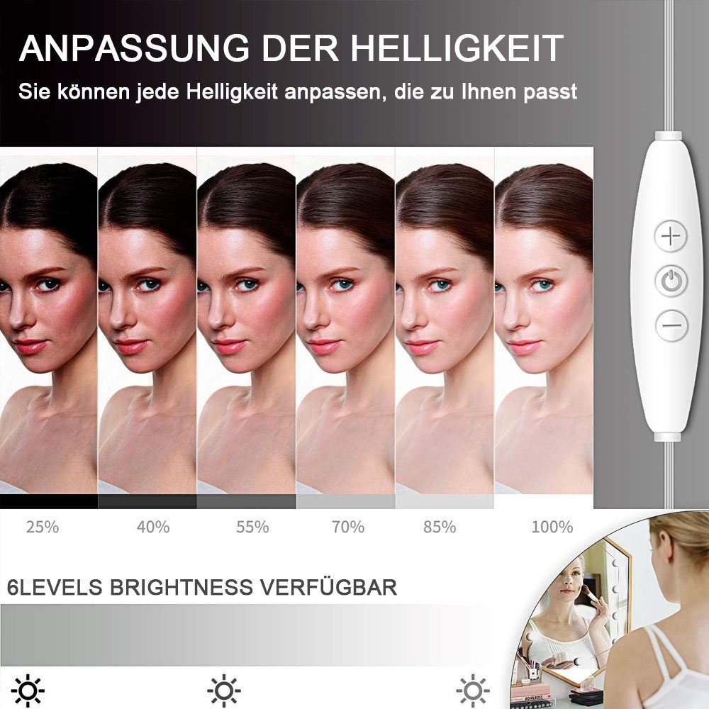 GelldG LED Spiegelleuchte Dimmbare für LED Badezimmer Spiegellampe kosmetische
