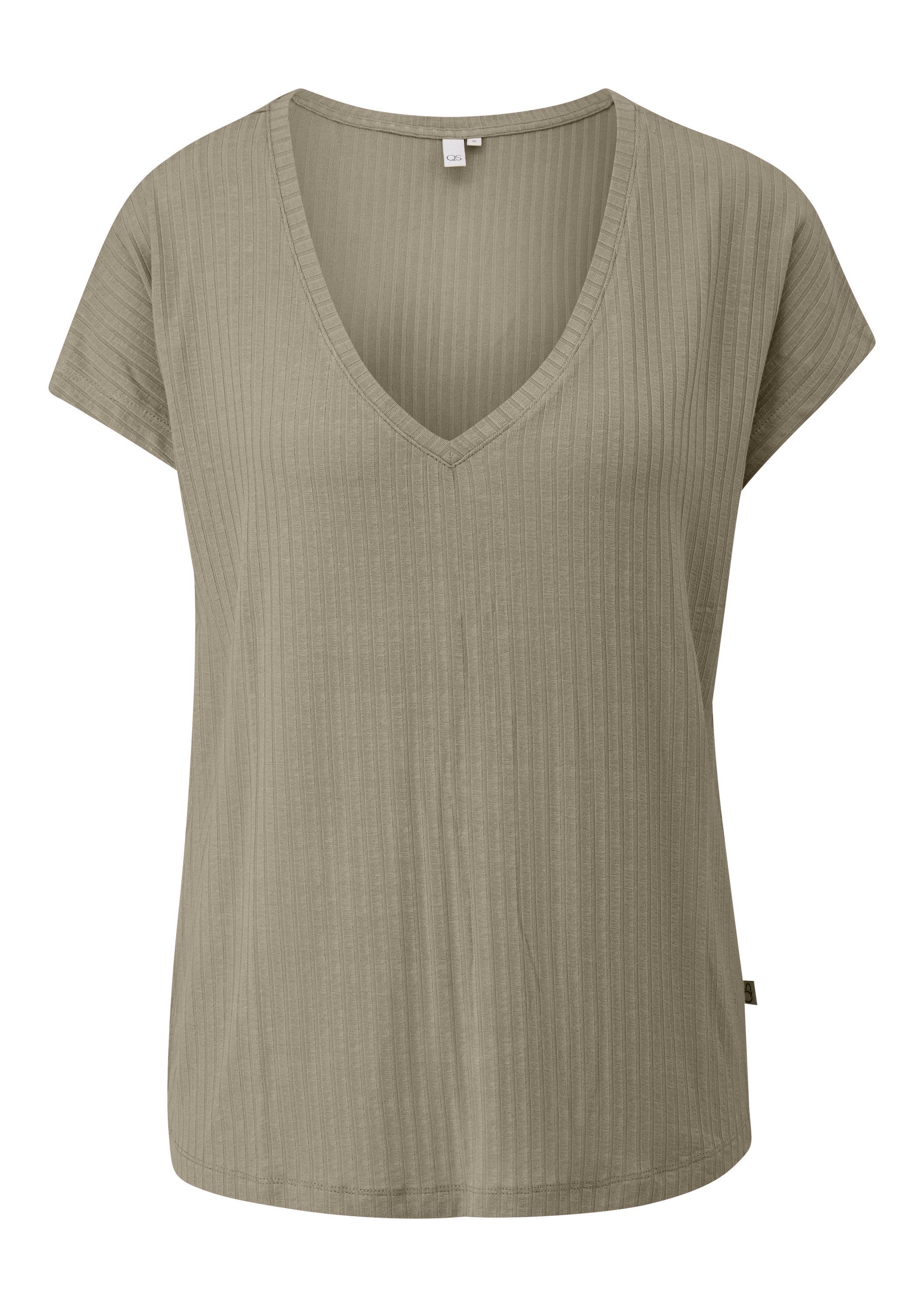 QS Kurzarmshirt T-Shirt Fließendes Oversize-Shirt mit günstig online kaufen