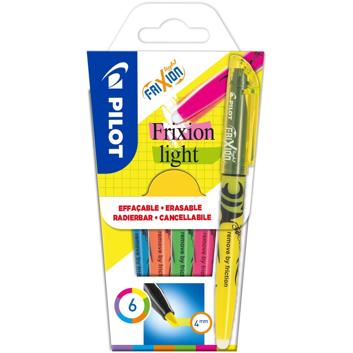 Pilot Pen Marker Textmarker FriXion Light Soft - M 6er Etui pastell.